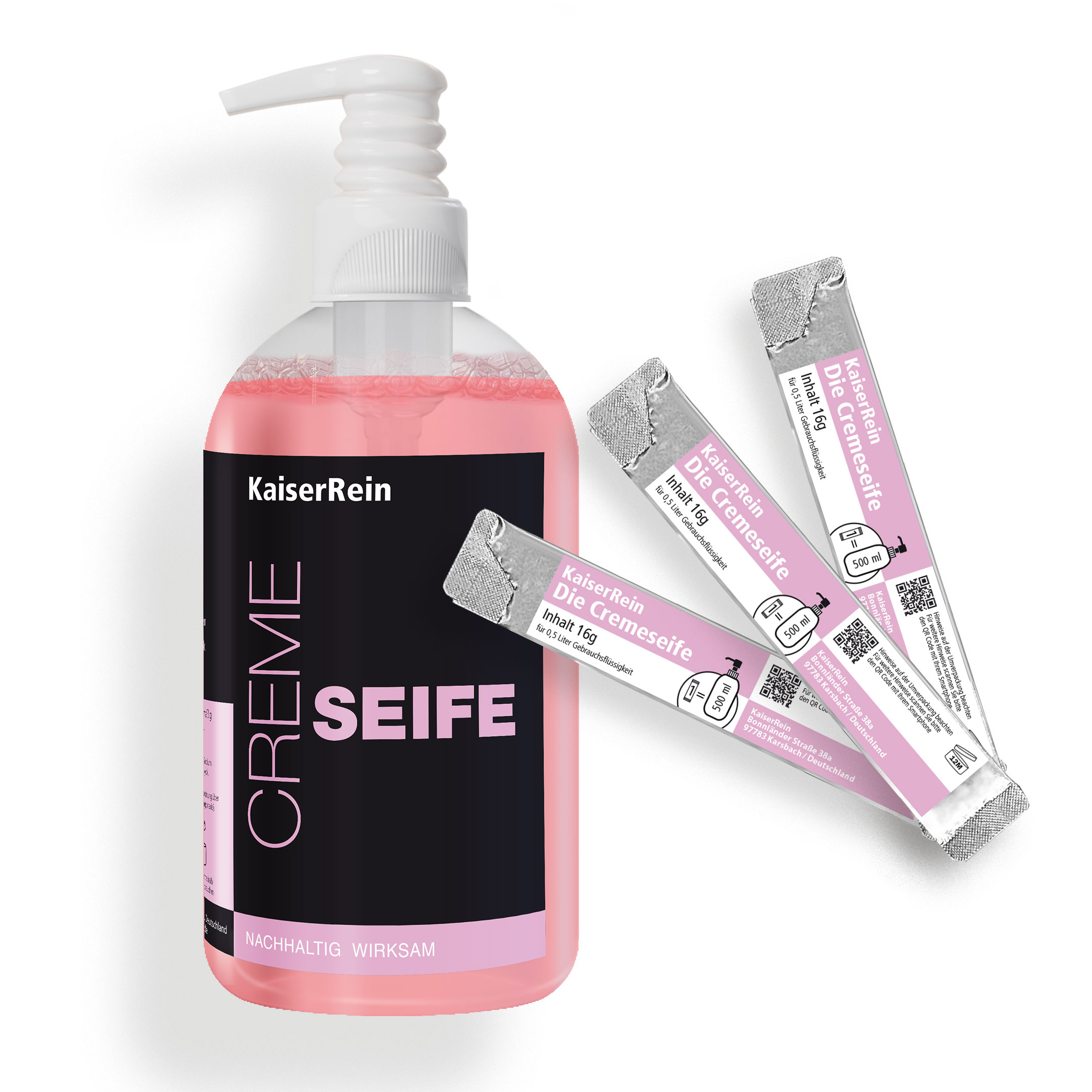 Seifen-granulat Flasche mit Etikett und Sprühkopf und 3x Granulat Seifen-granulat Flasche mit Etikett und Sprühkopf und 3x Granulat