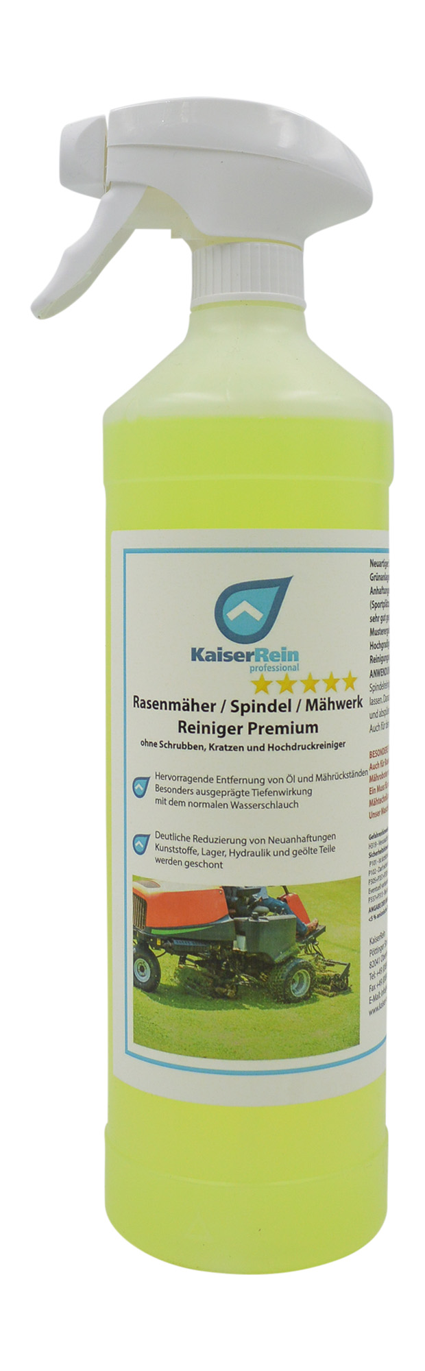 Spezial Rasenmäher- / Spindel- / Mähwerk- Reiniger Premium 1 L