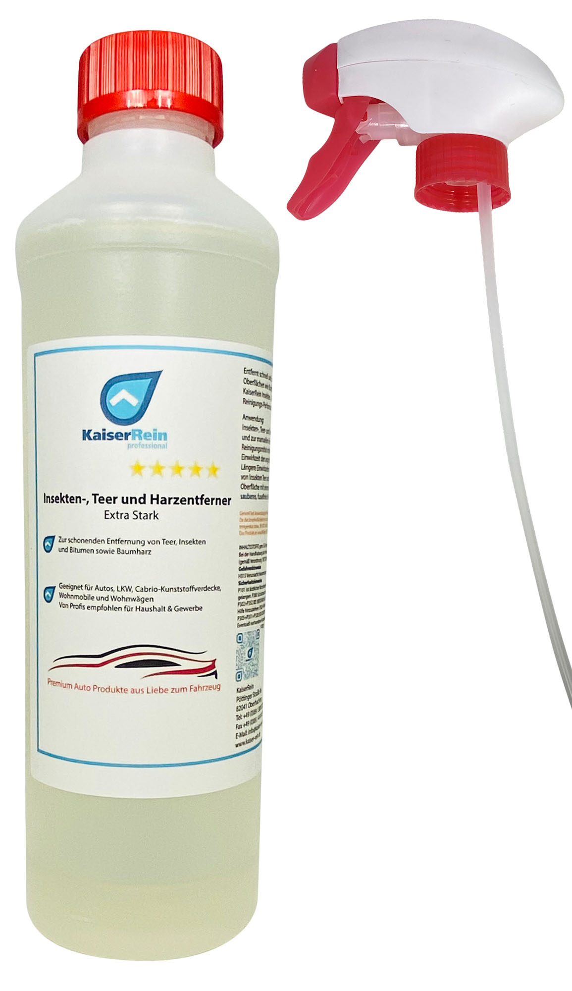 Insekten-, Teer und Harzentferner Extra Stark für Auto, Campingfahrzeuge, Cabrio-verdecken