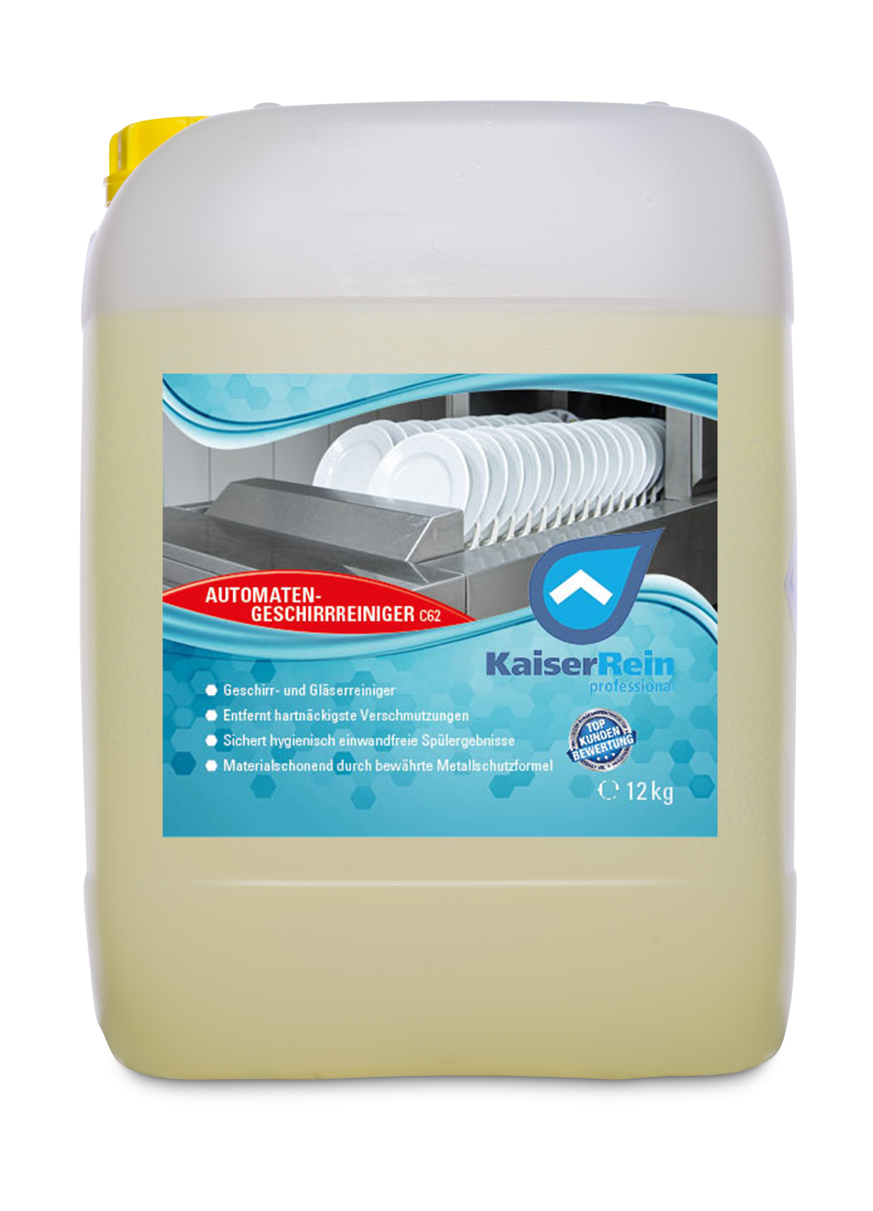 Geschirreiniger & Gläserreiniger C62 Gewerblich flüssig  für Spülmaschinen Automaten 12 kg (10l)