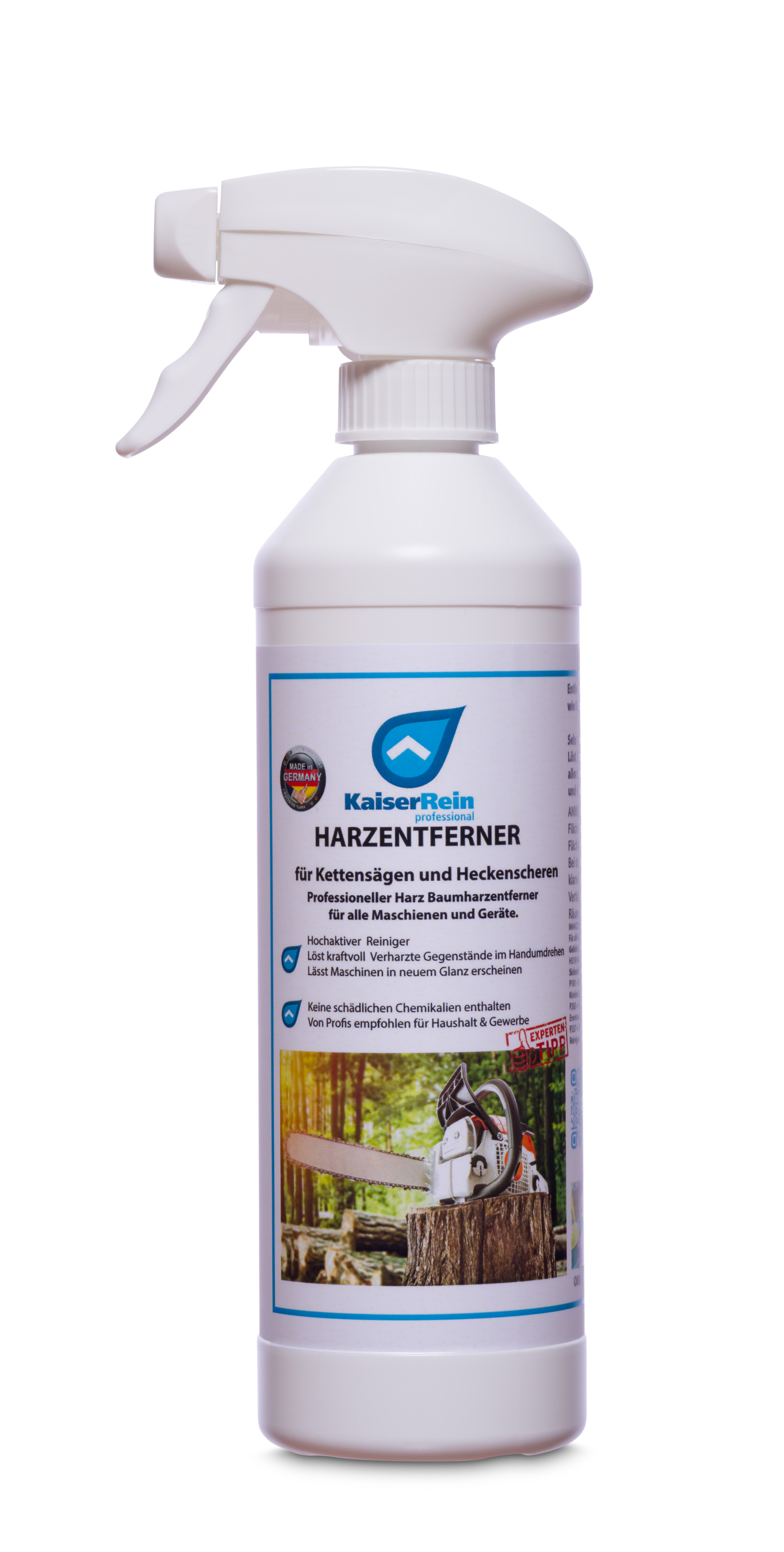 Harzentferner / Baumharzentferner für 0,5 L Spray Kettensägen, Motorsägen, Heckenscheren & Maschinen