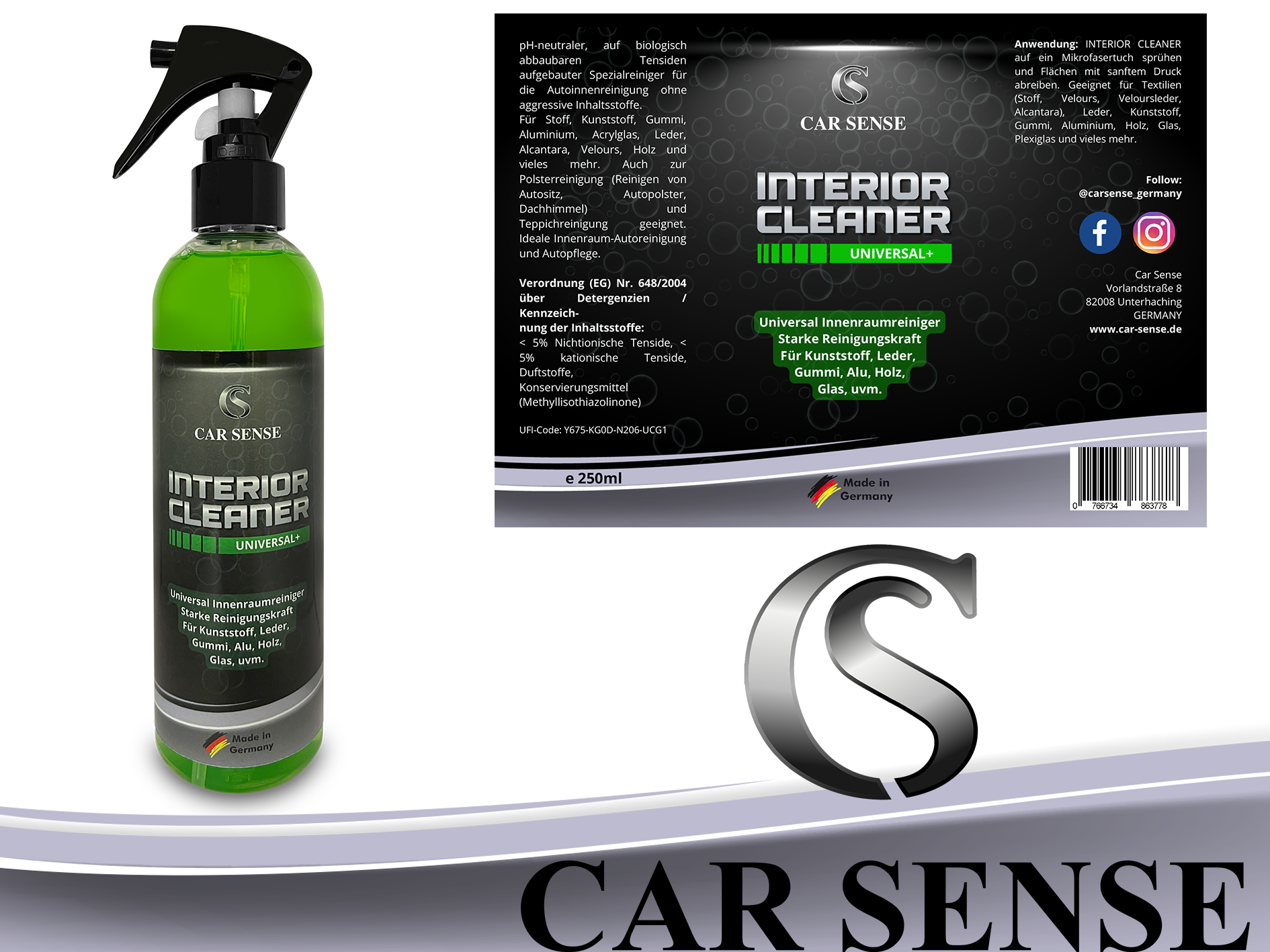 Car Sense Interior Cleaner Universal+ 0,25L Polsterreiniger