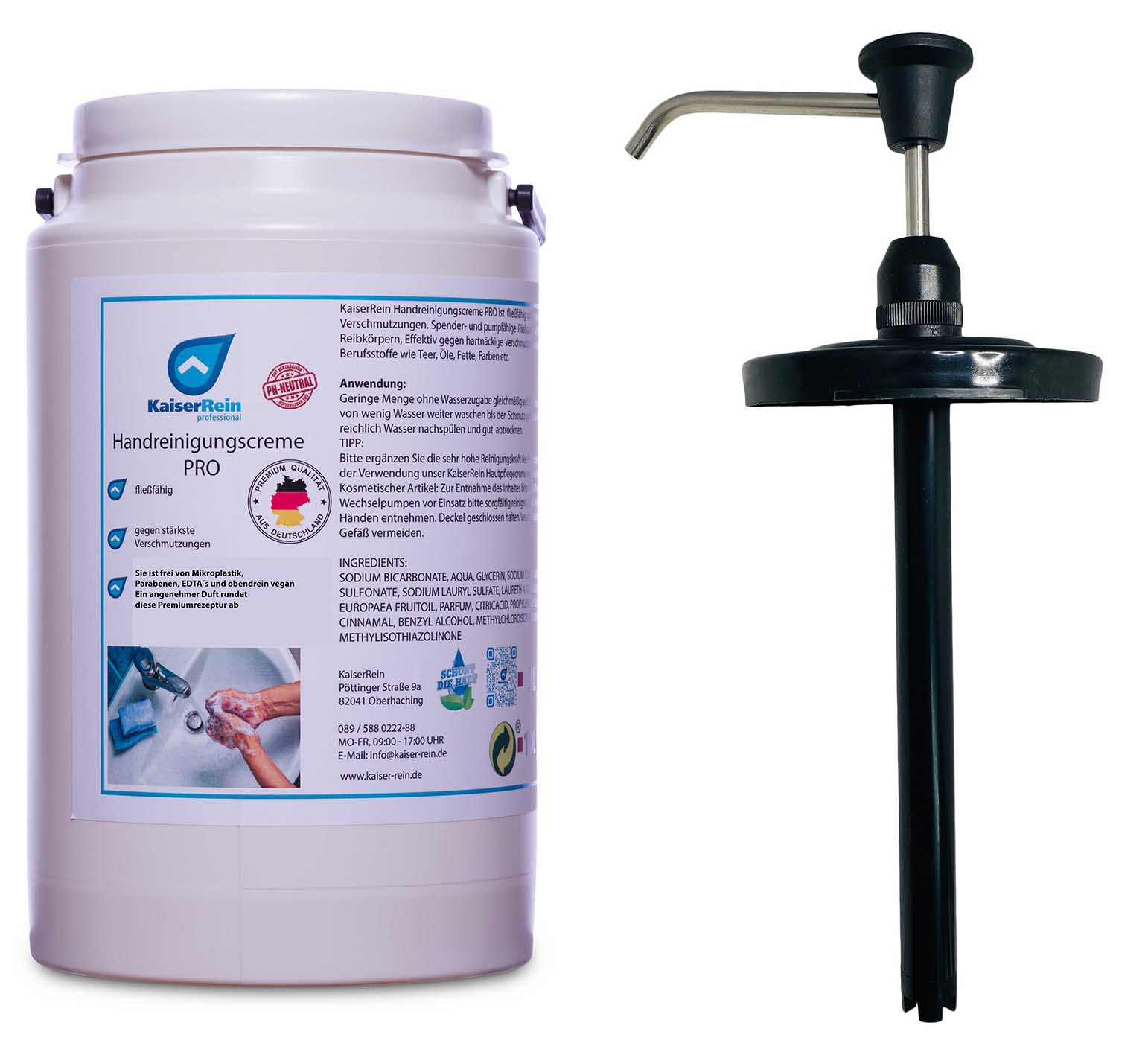 Handpumpe für Handreinigungscreme PRO 3 L Eimer gegen stärkste  Verschmutzungen