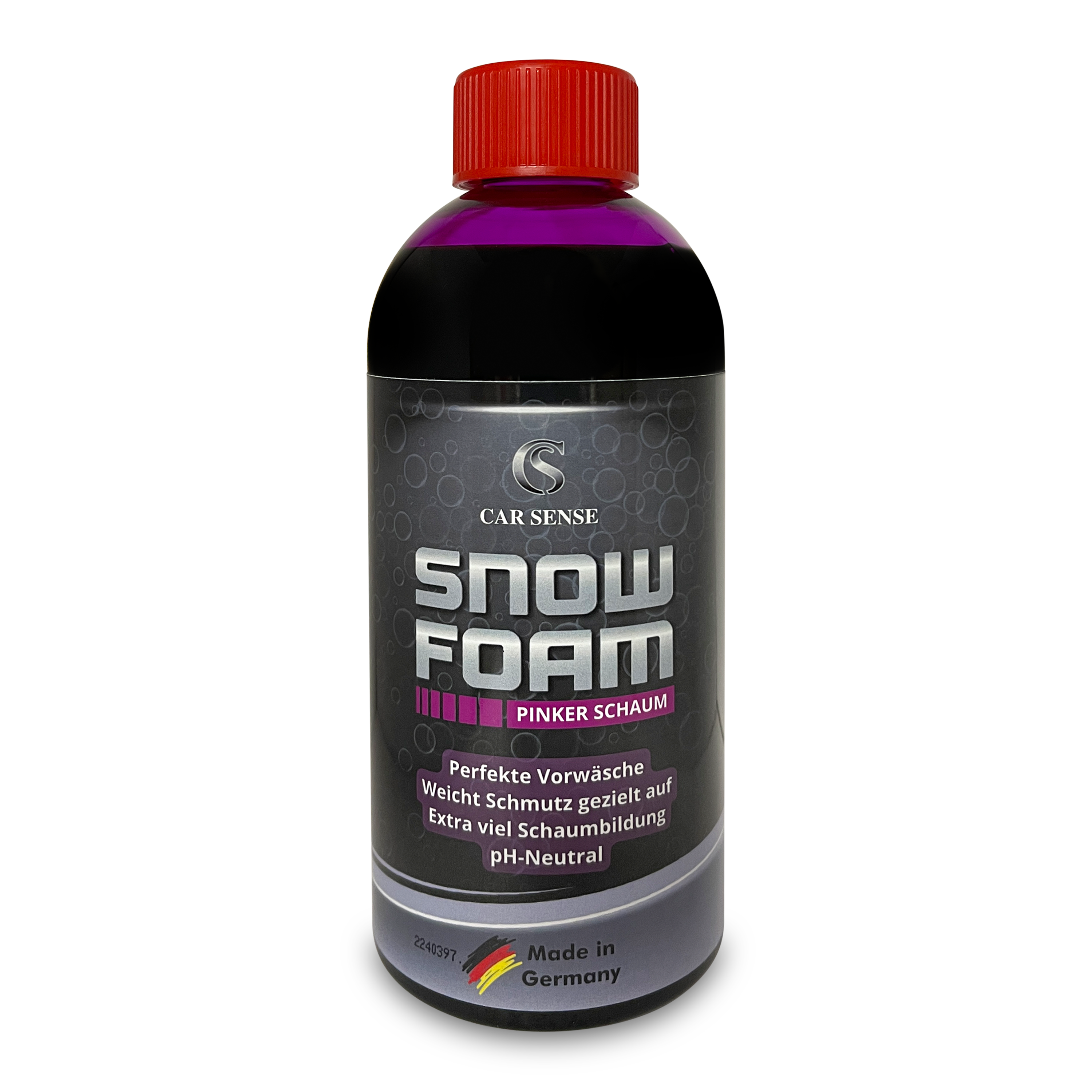 Car Sense Snow Foam pinker Schaum 0,5L gründlicher Auto Schaumreiniger