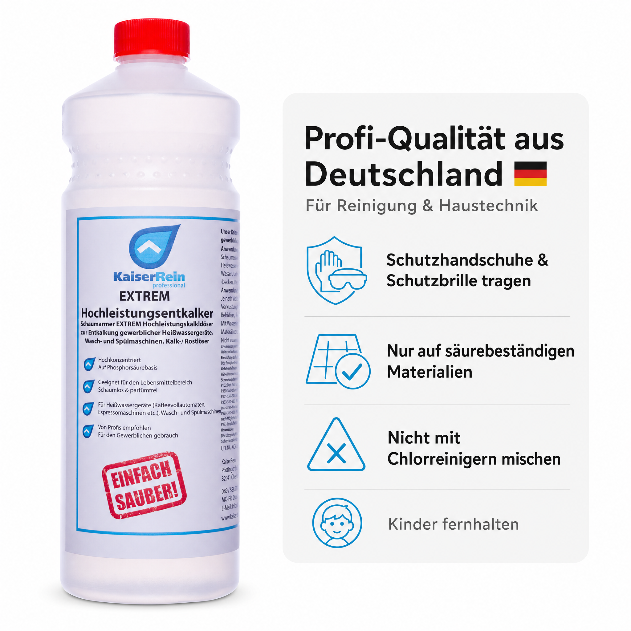 Extrem Hochleistungsentkalker flüssig Kalklöser / Rostlöser Entkalker