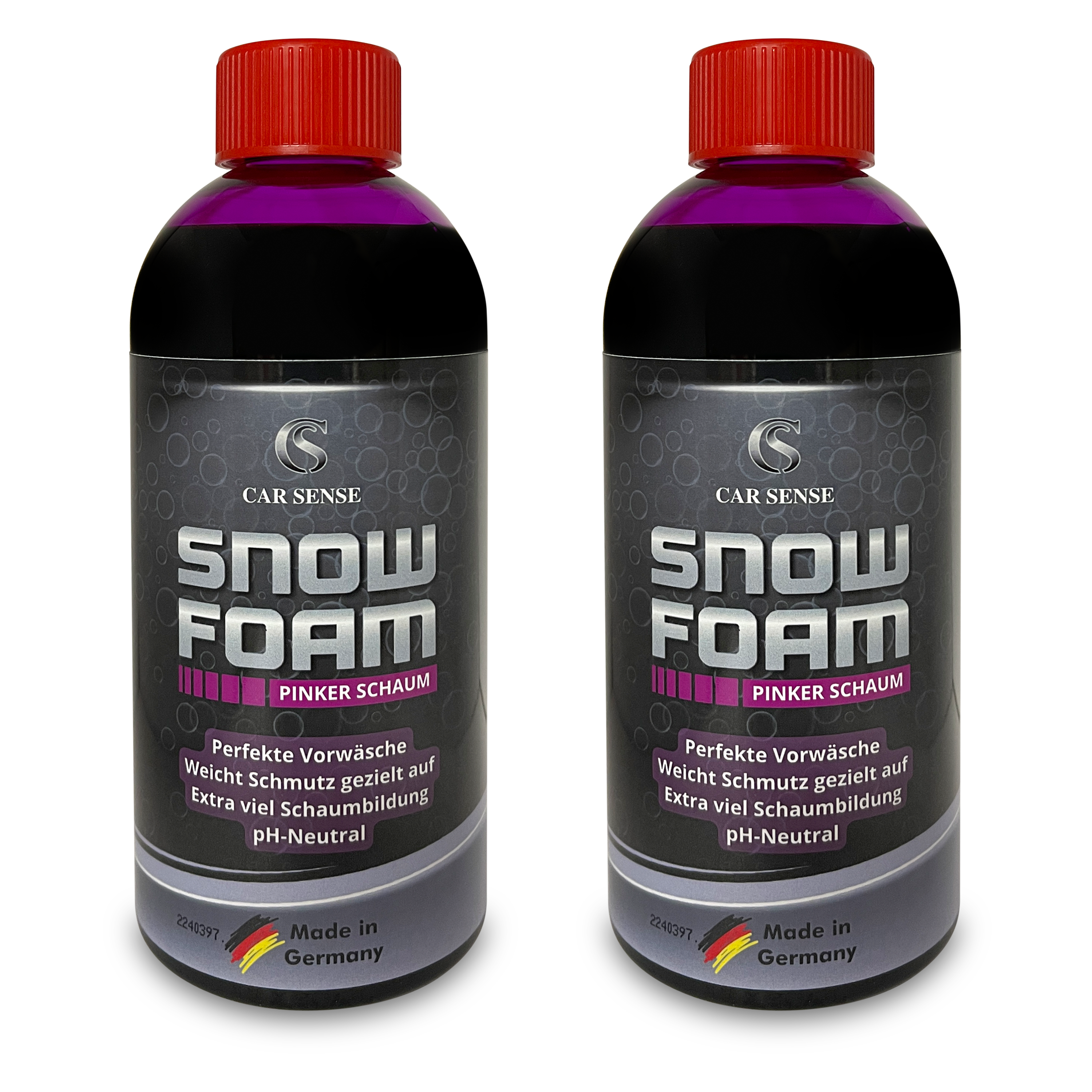 6-Kopie2er Car Sense Snow Foam pinker Schaum 0,5L gründlicher Auto Schaumreiniger