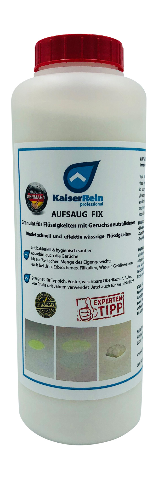 AUFSAUG FIX Granulat für Flüssigkeiten mit Geruchsneutralisierer