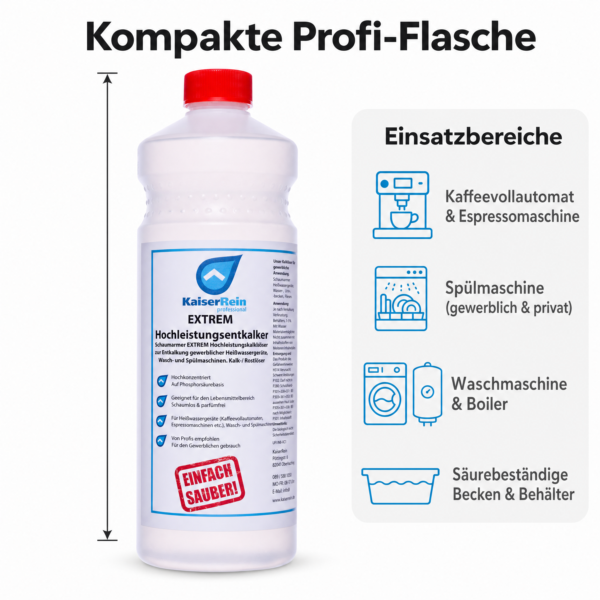 Extrem Hochleistungsentkalker flüssig Kalklöser / Rostlöser Entkalker