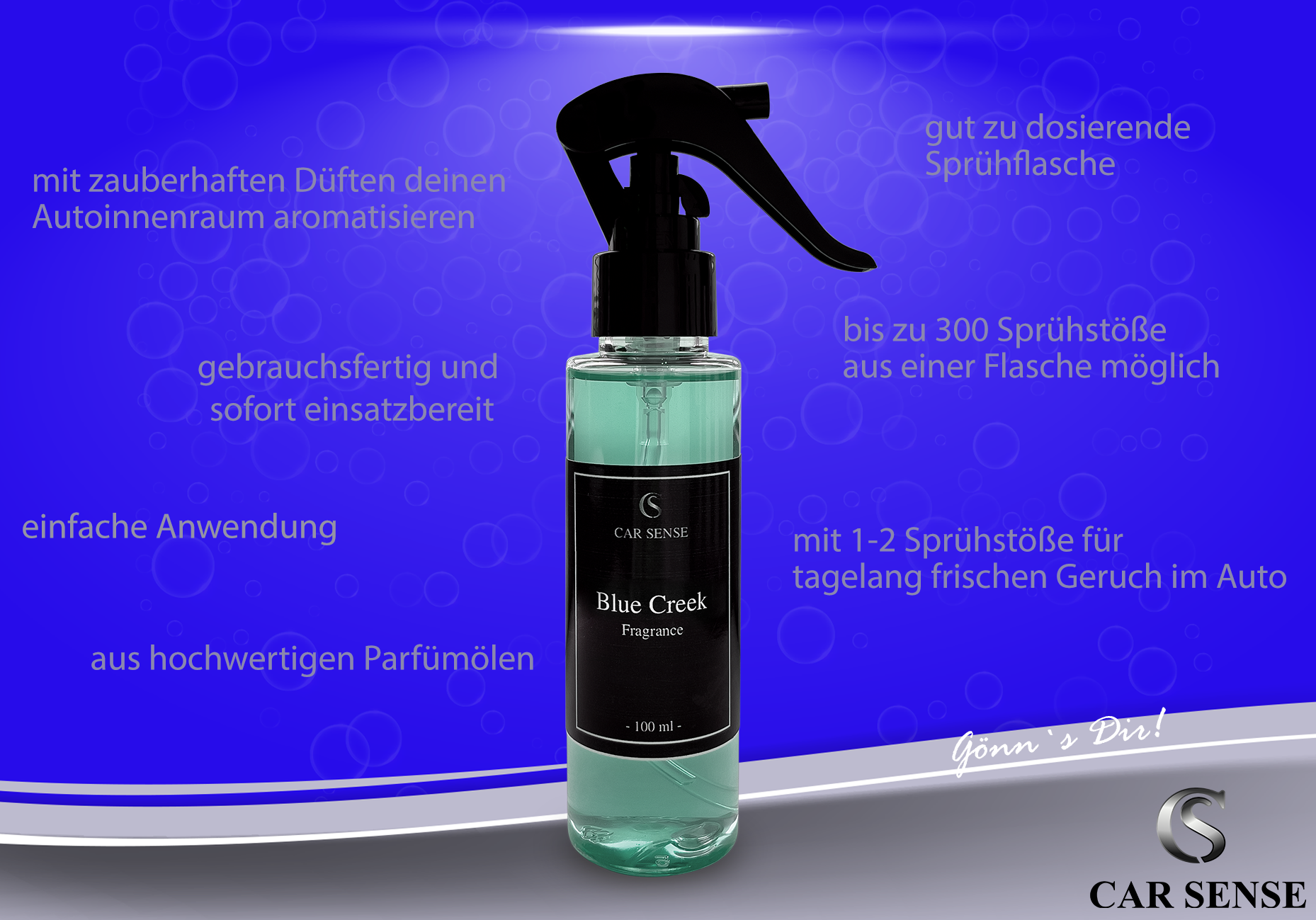 Car Sense Blue Creek Auto-parfüm 100 ml Sprühflasche der perfekte Duft für dein Fahrzeug