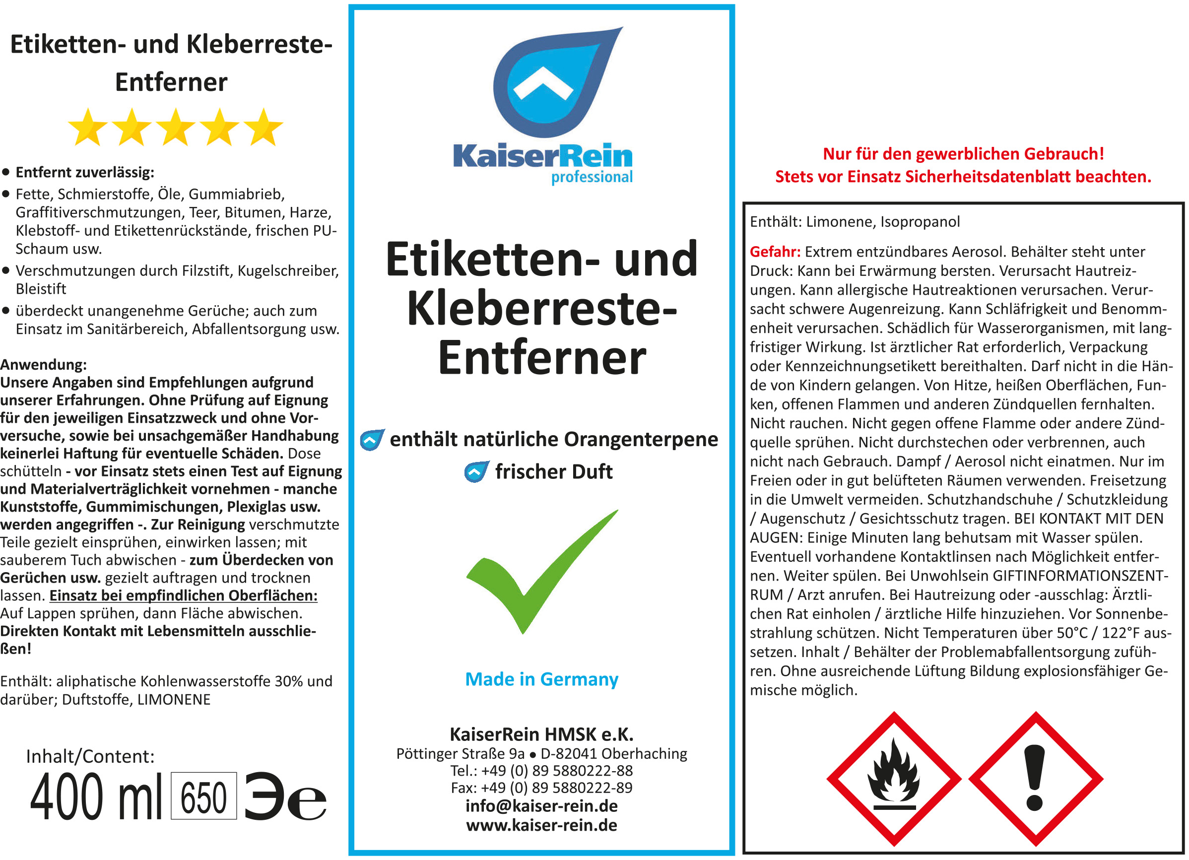 Etiketten- und Kleberreste-Entferner