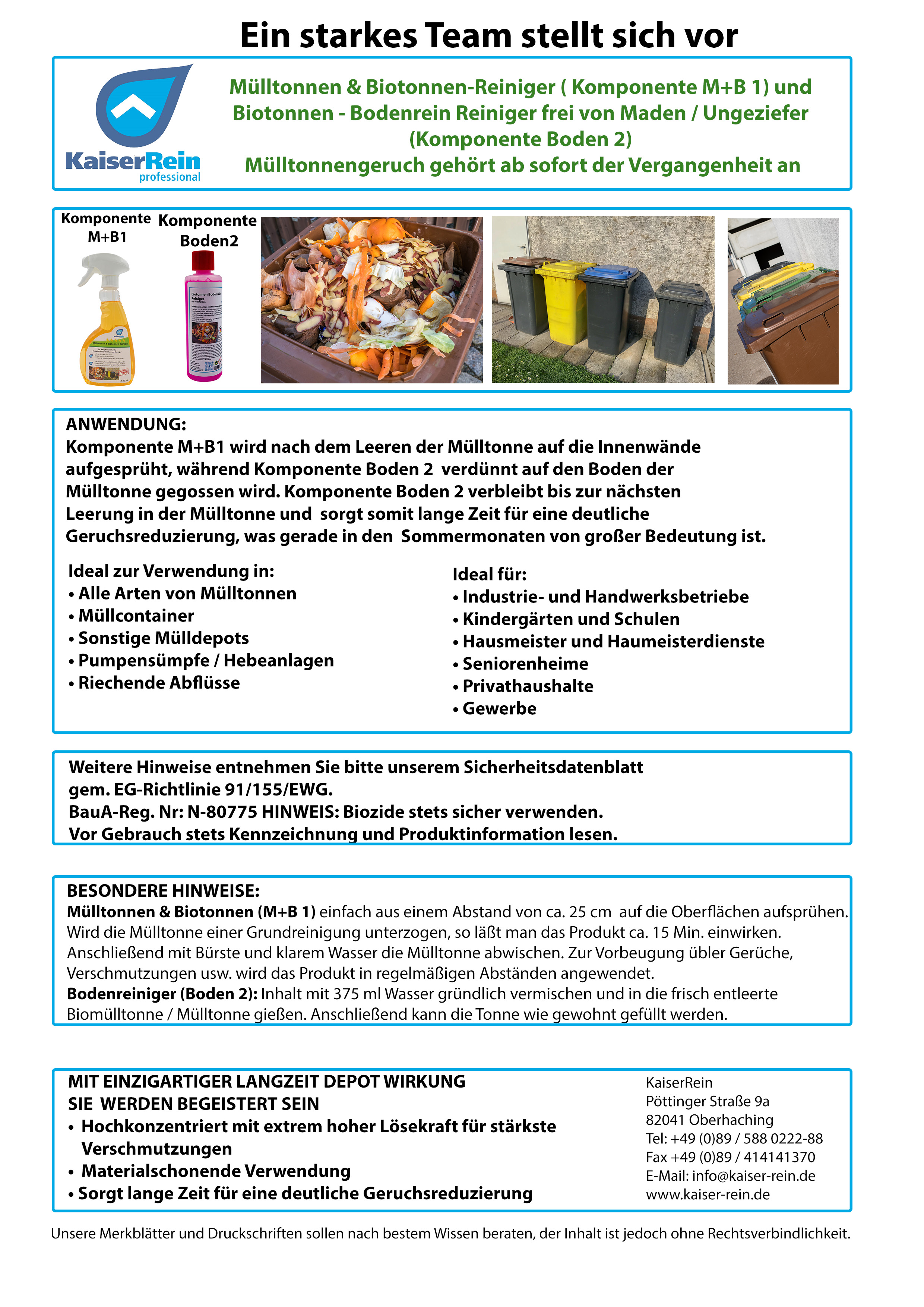 Mülltonnenreiniger & Biotonnenreiniger und Geruchsabsorber 0,5 L (500ml)