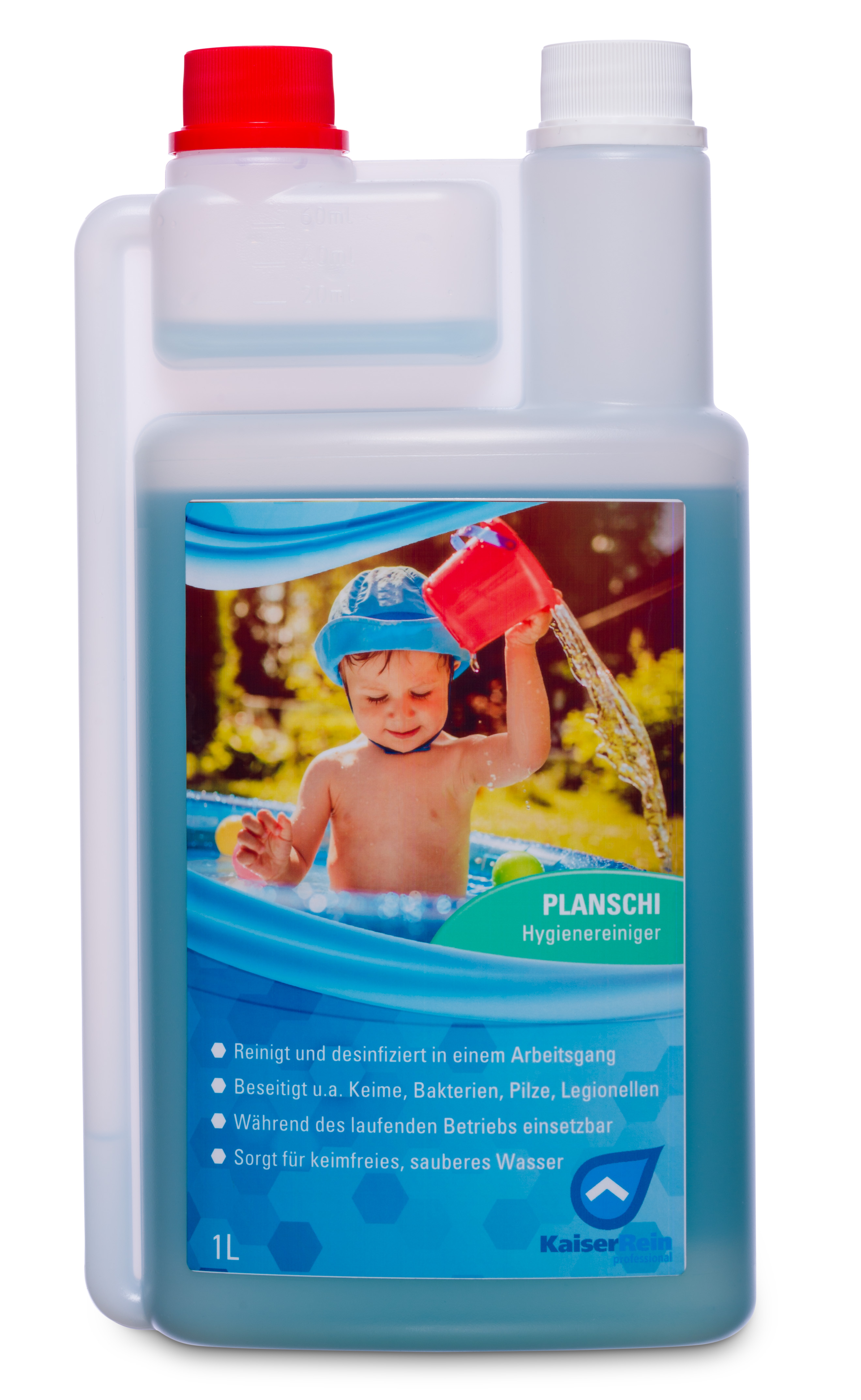 Planschi 1 L Spezialprodukt zur Desinfektion und Reinigung von Kinder- Planschbecken