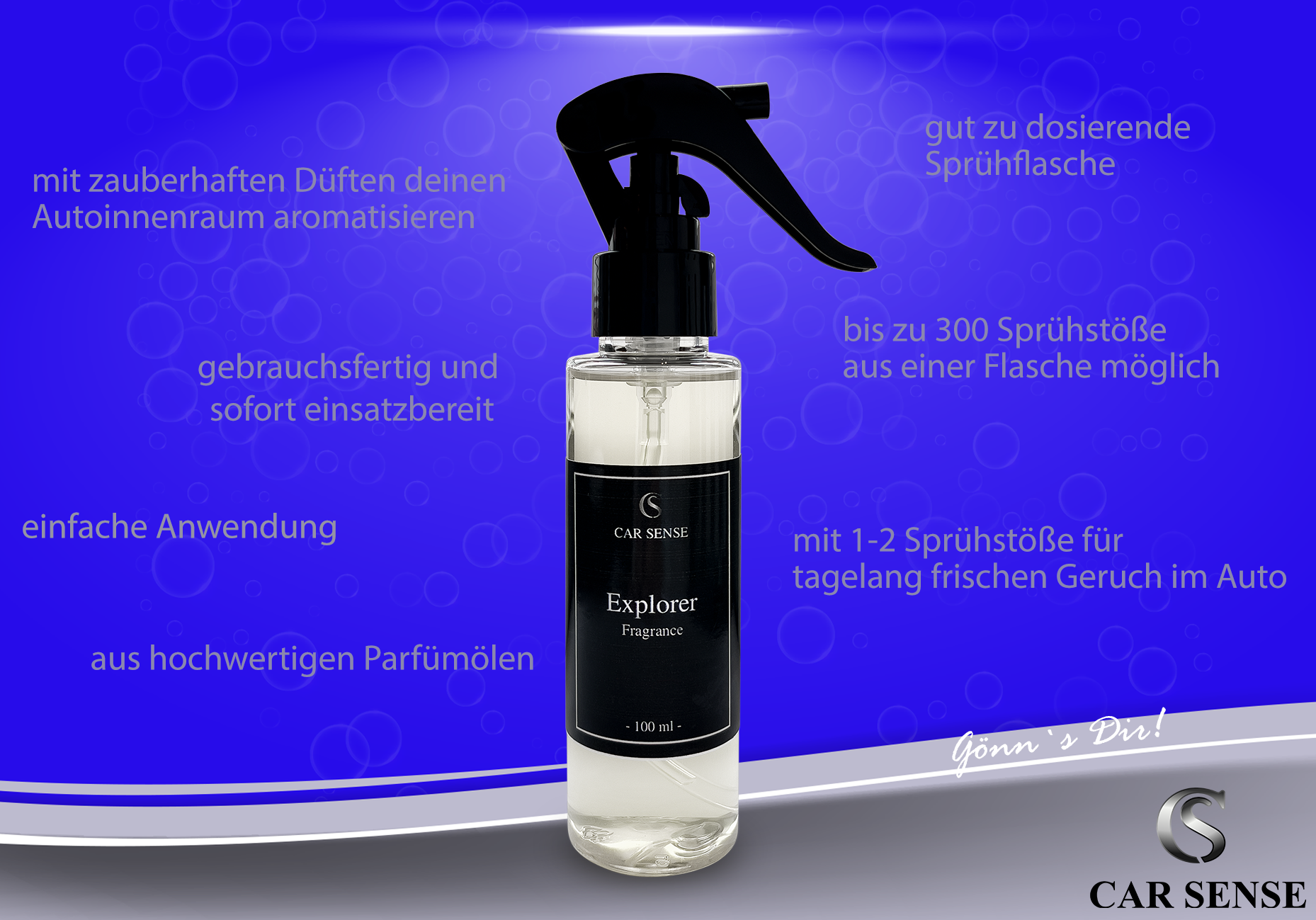 Car Sense Explorer Auto-parfüm 100 ml Sprühflasche der perfekte Duft für dein Fahrzeug