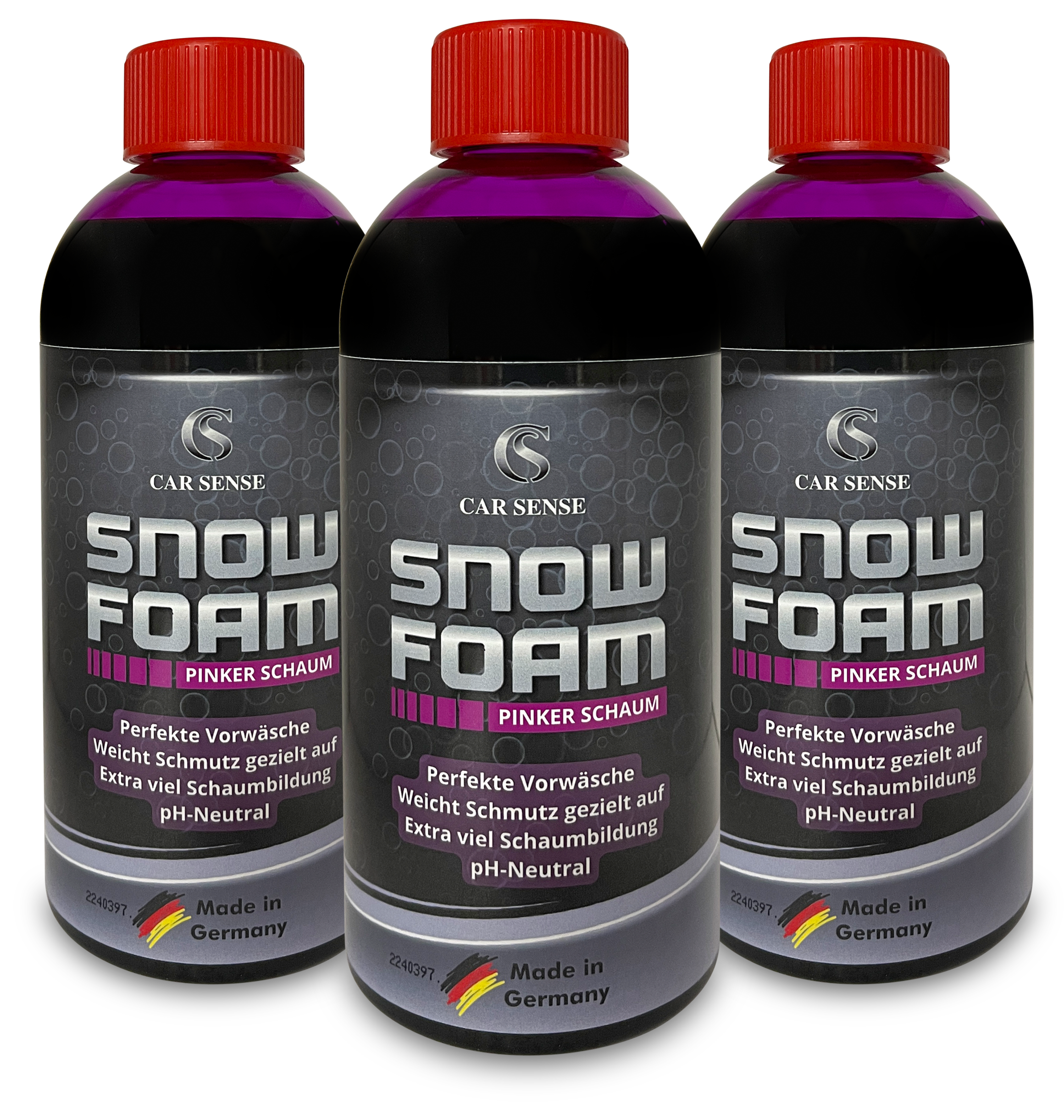 Car Sense Snow Foam pinker Schaum 0,5L gründlicher Auto Schaumreiniger