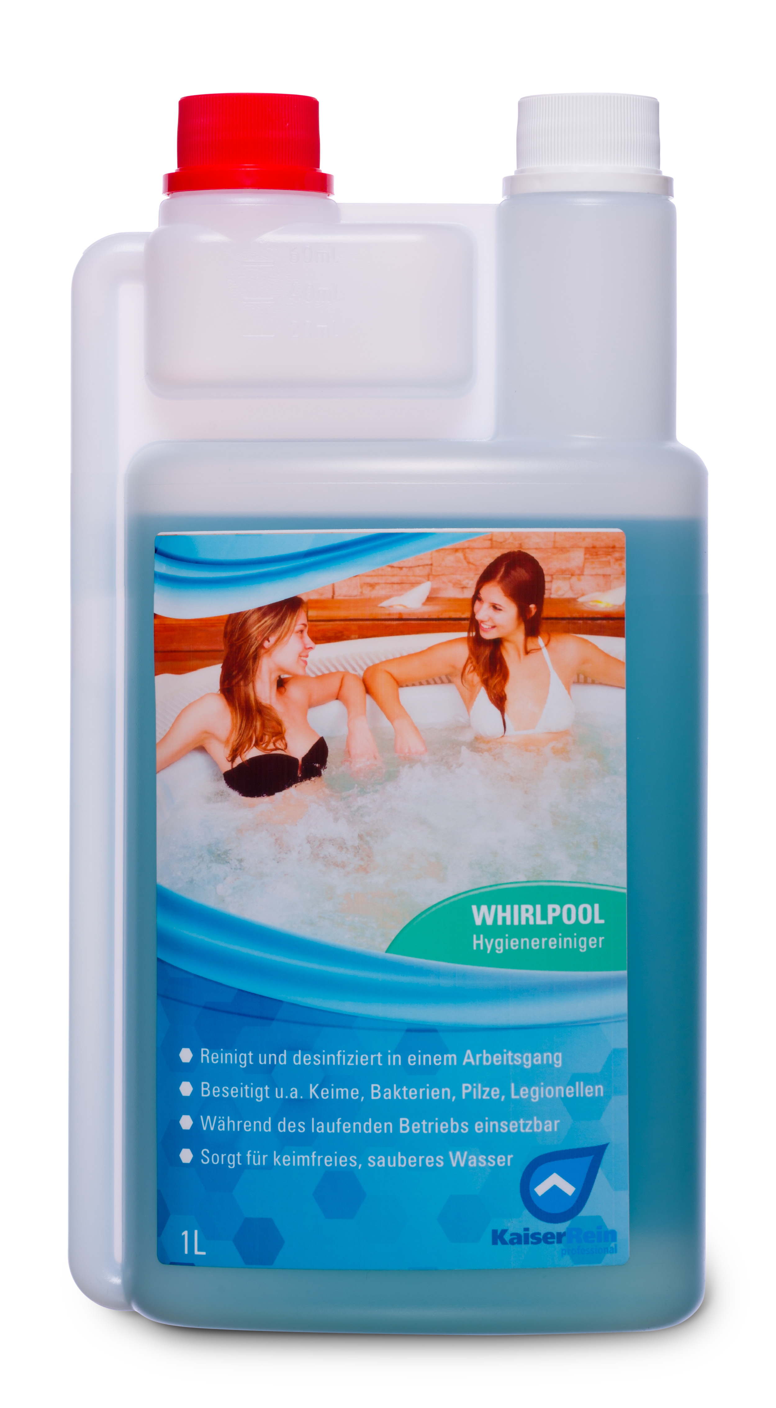 Whirlpool Desinfektion 1 L Flasche mit Dosierkopf Hygiene Reiniger Konzentrat auch zur Vorbeugung