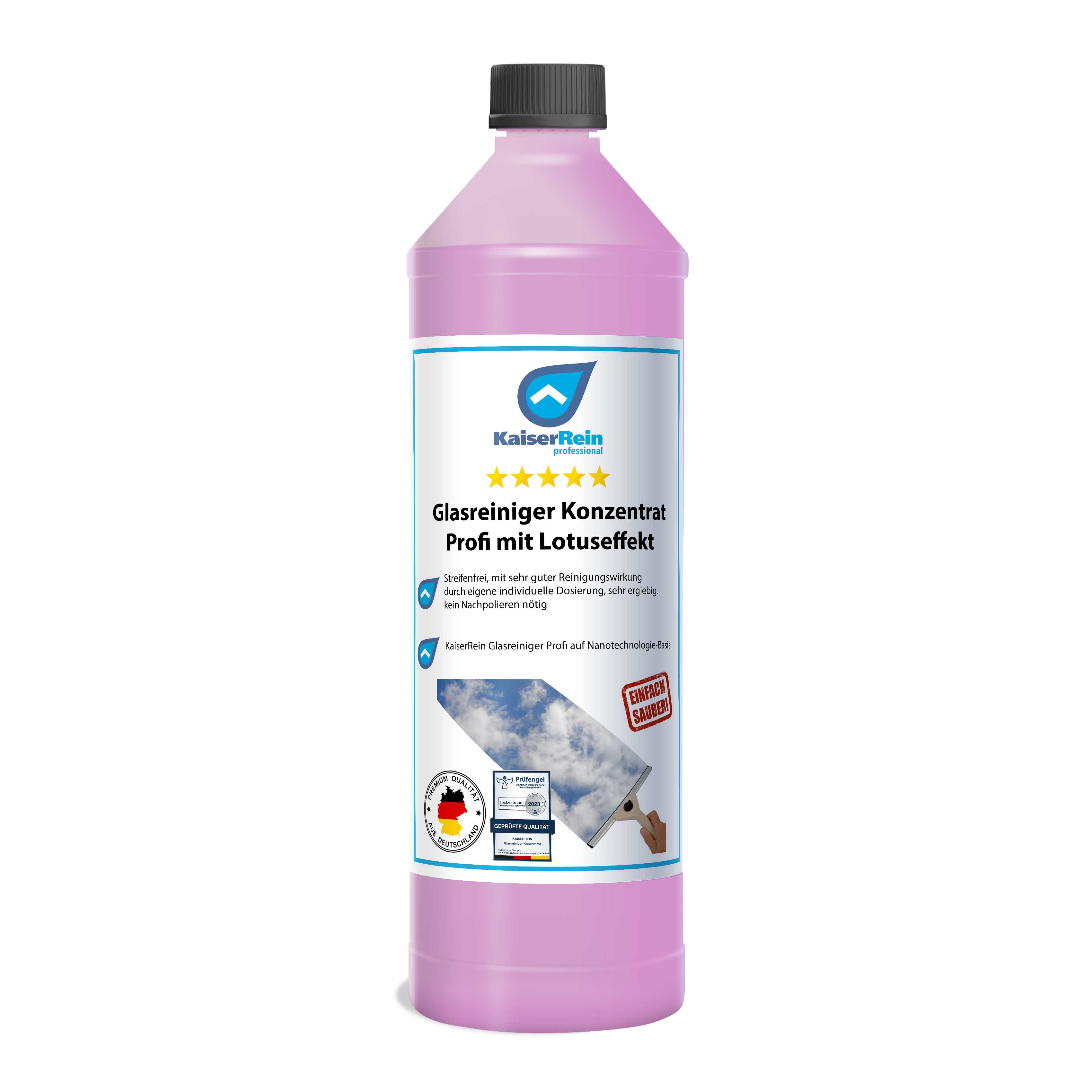 Glasreiniger Konzentrat Profi mit Lotuseffekt 1L