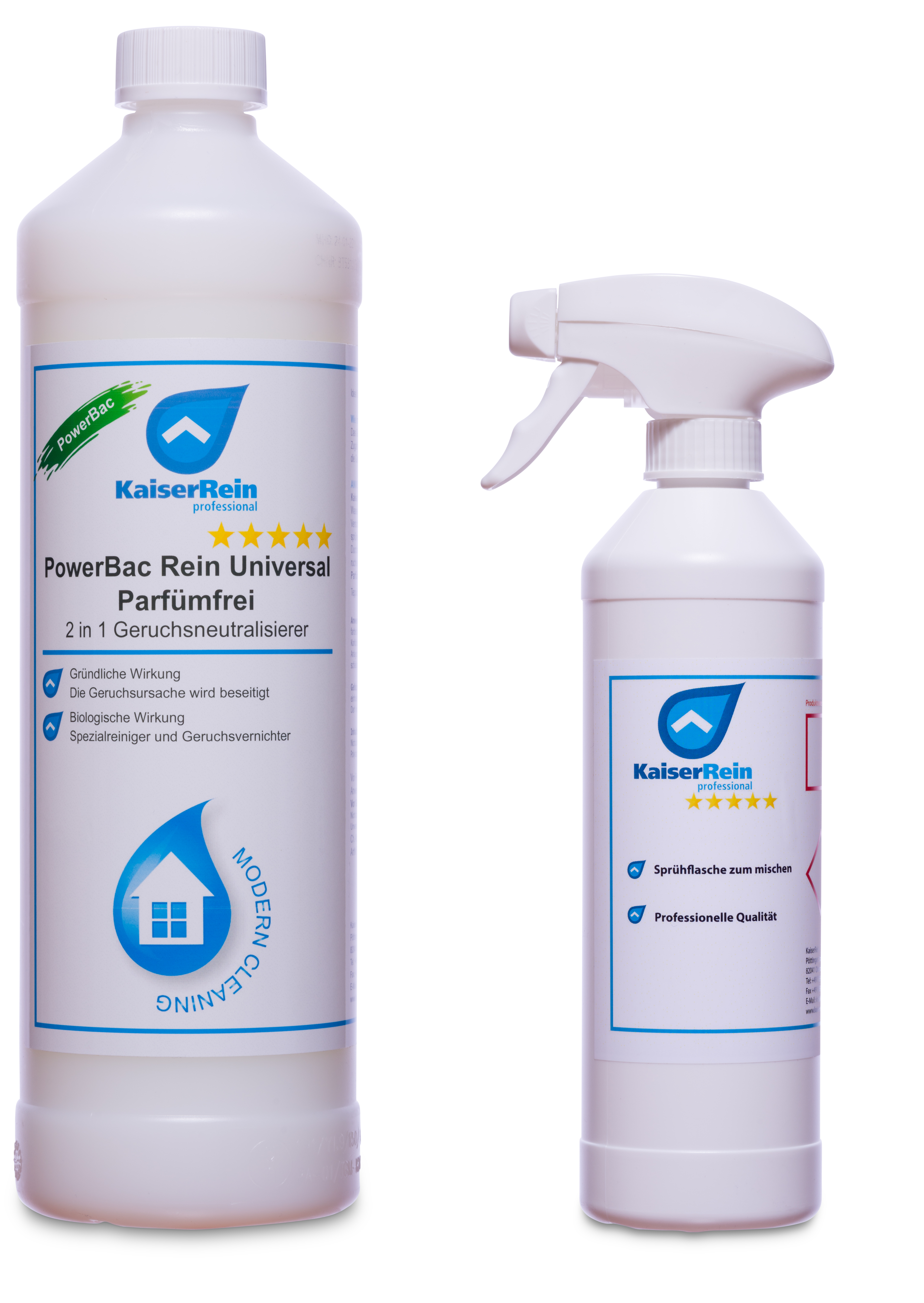 000005-Rein-Universal-Parfuemfrei-freigestellt-leerflasche PowerBac Rein Universal Parfümfrei 2 in 1 Geruchsneutralisierer und Spezialreiniger