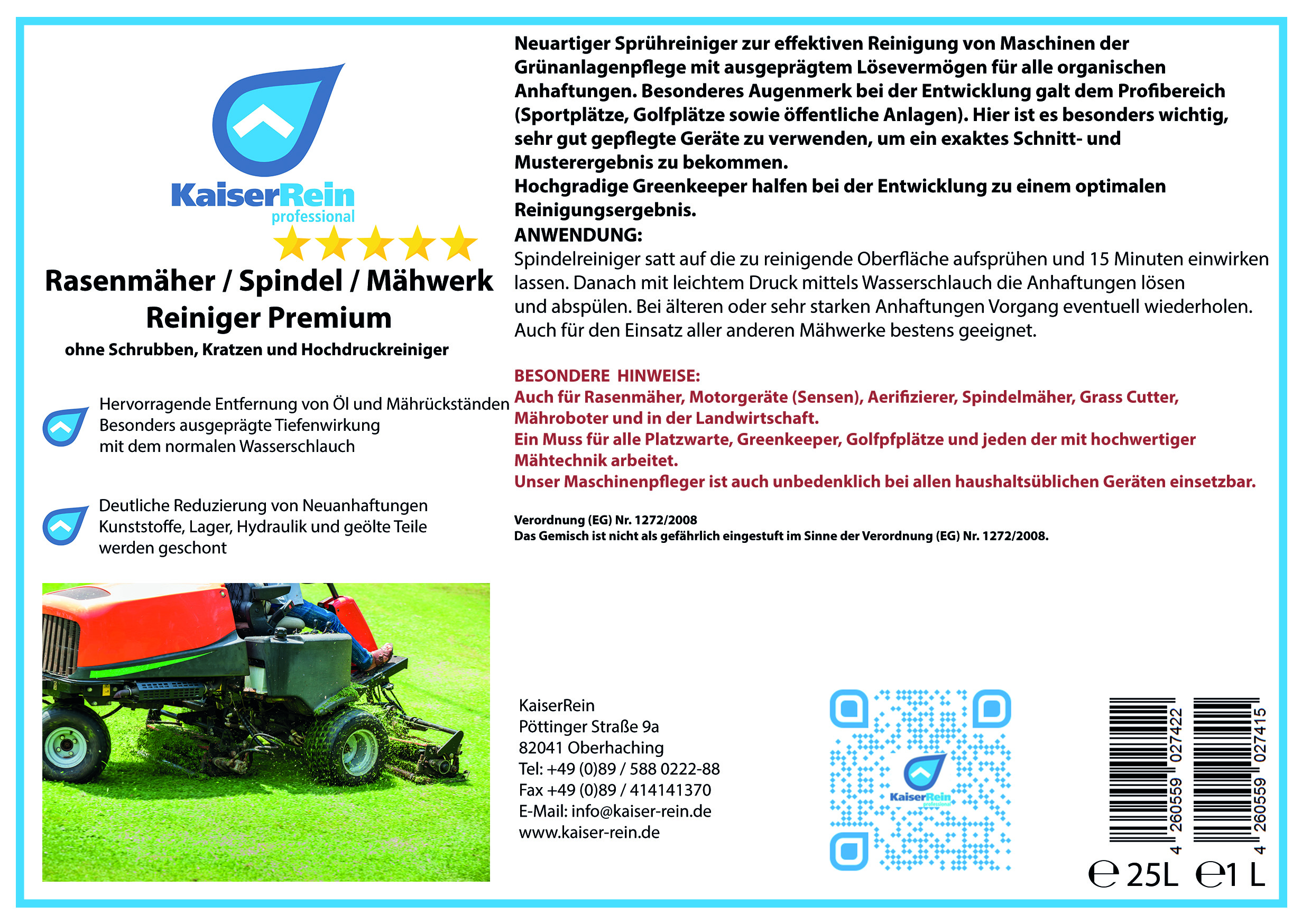 Spezial Rasenmäher- / Spindel- / Mähwerk- Reiniger Premium 25