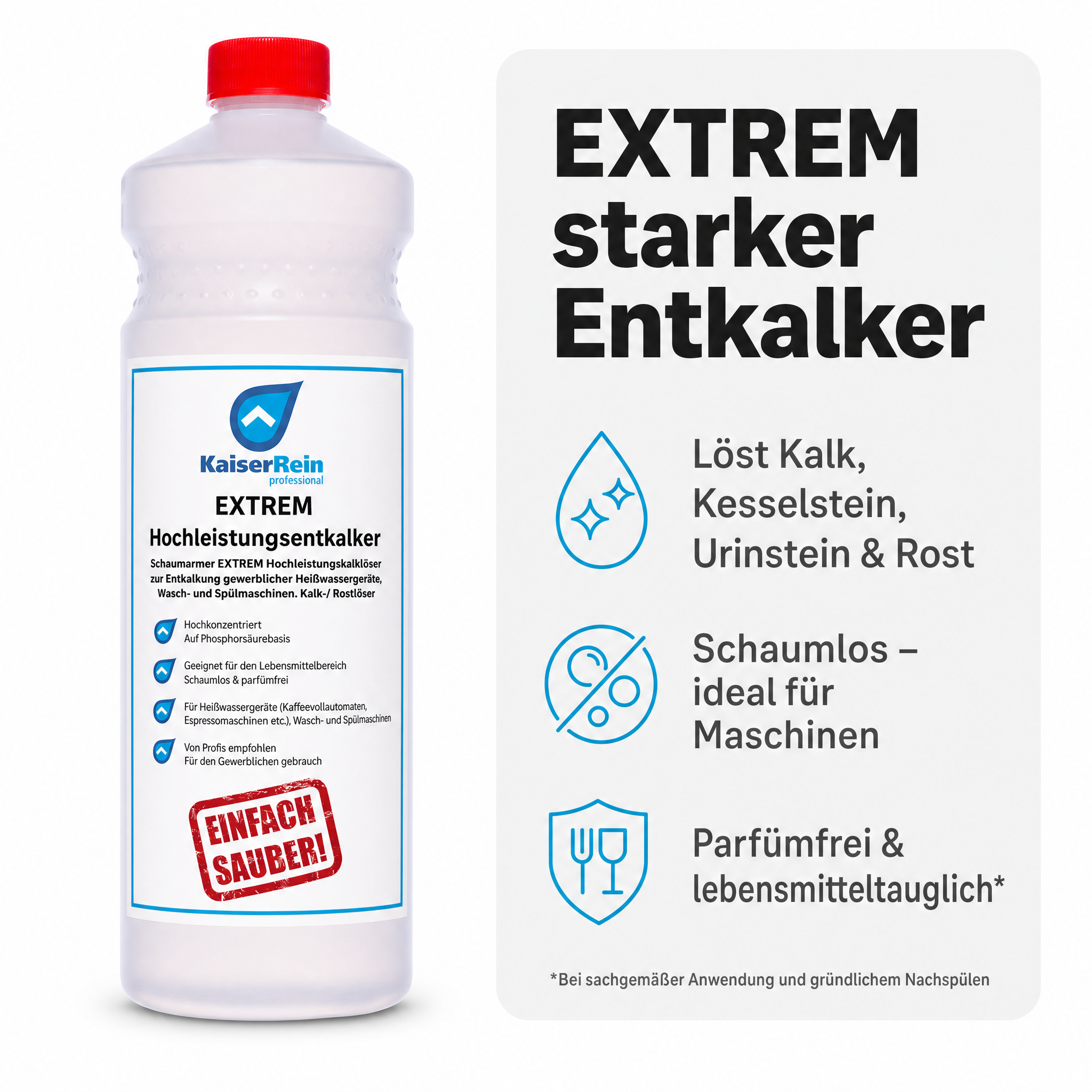 Extrem Hochleistungsentkalker flüssig Kalklöser / Rostlöser Entkalker