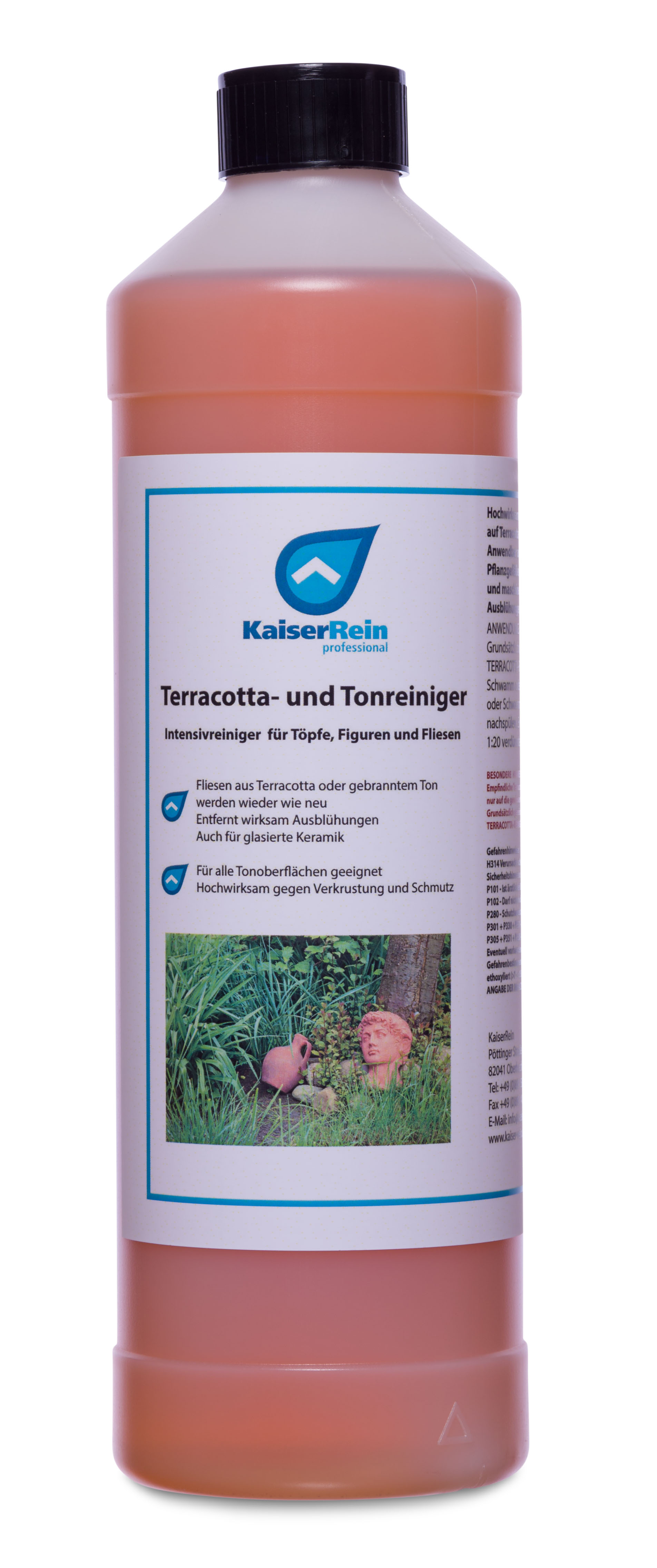 Terracotta- und Tonreiniger  Intensivreiniger  für Töpfe, Figuren und Fliesen  Fliesen aus Terracott