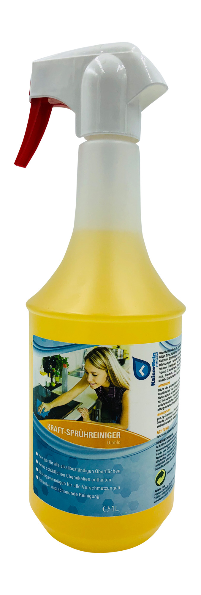 KaiserRein Kraftreiniger Diablo Spray gelb 1l (1000 ml) für Haushalt und Gewerbe