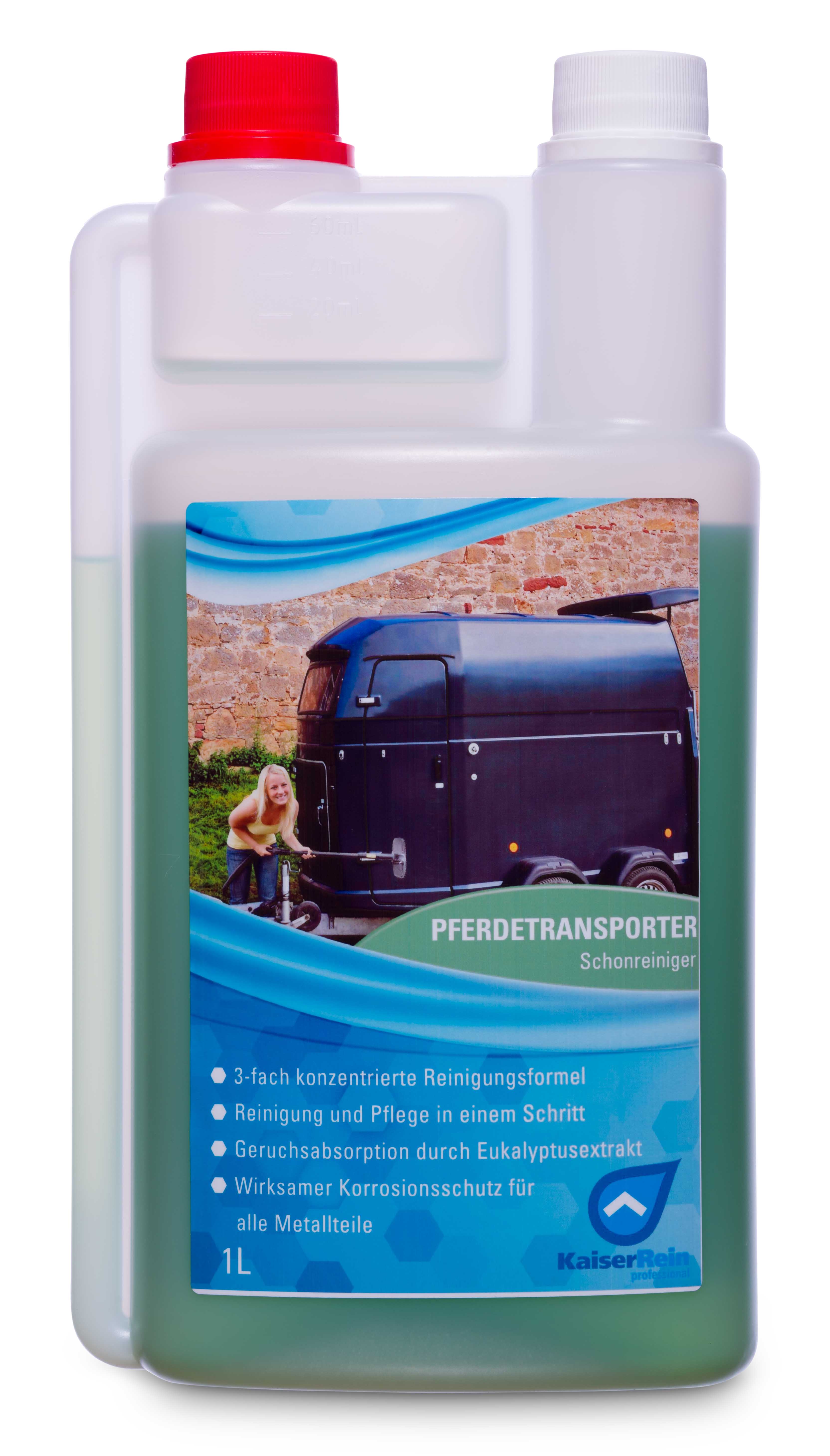 Pferdetransporter und Anhänger Schonreiniger zur effektiven und mühelosen Reinigung sowohl im Innen- Pferdetransporter und Anhänger Schonreiniger zur effektiven und mühelosen Reinigung sowohl im Innen-