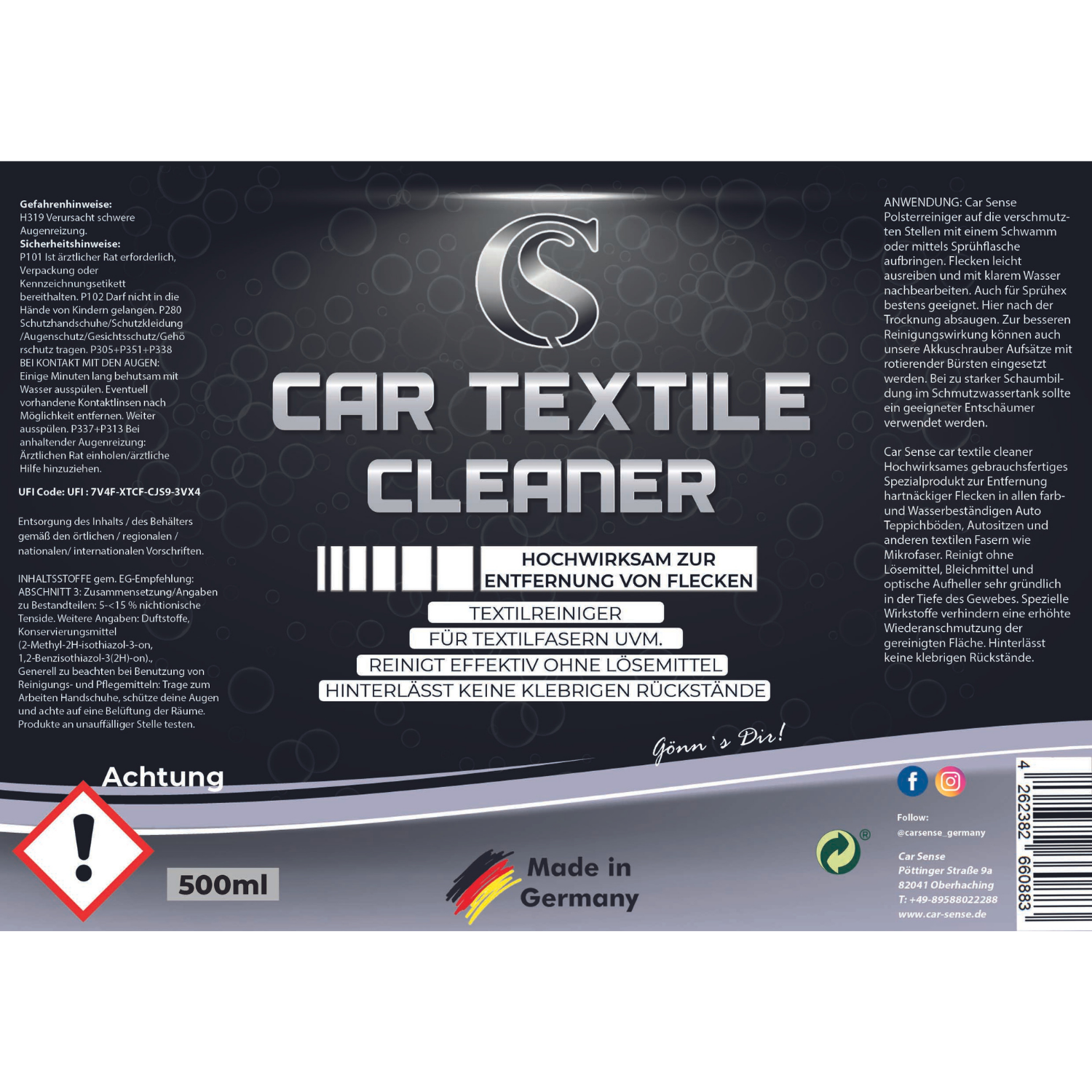 Car-Sense Plastic Care Hochwertige Pflege und Farbauffrischung für Gum – Car  Sense Autopflege