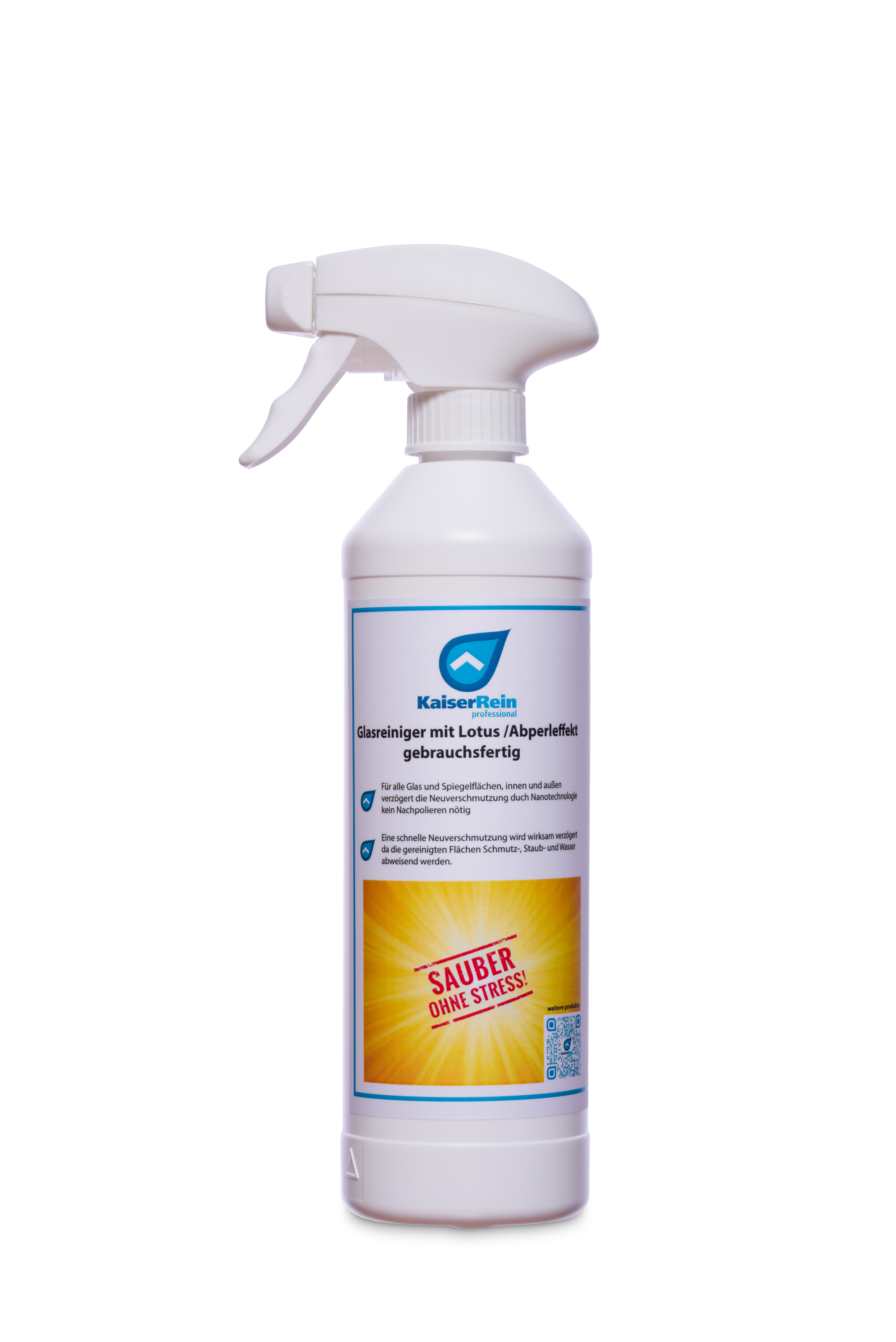 Profi Glasreiniger mit Lotus-effekt (Abperleffelt) Spray 0,5L  500 ml