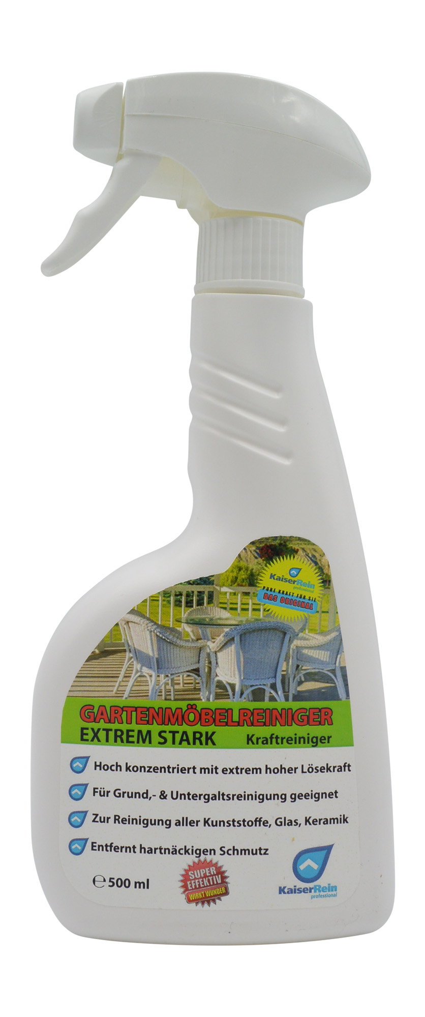 Gartenmöbel Reiniger 500 ml Sprühflasche Extrem Stark / Kraftreiniger / zum Putzen von Gartenmöbeln