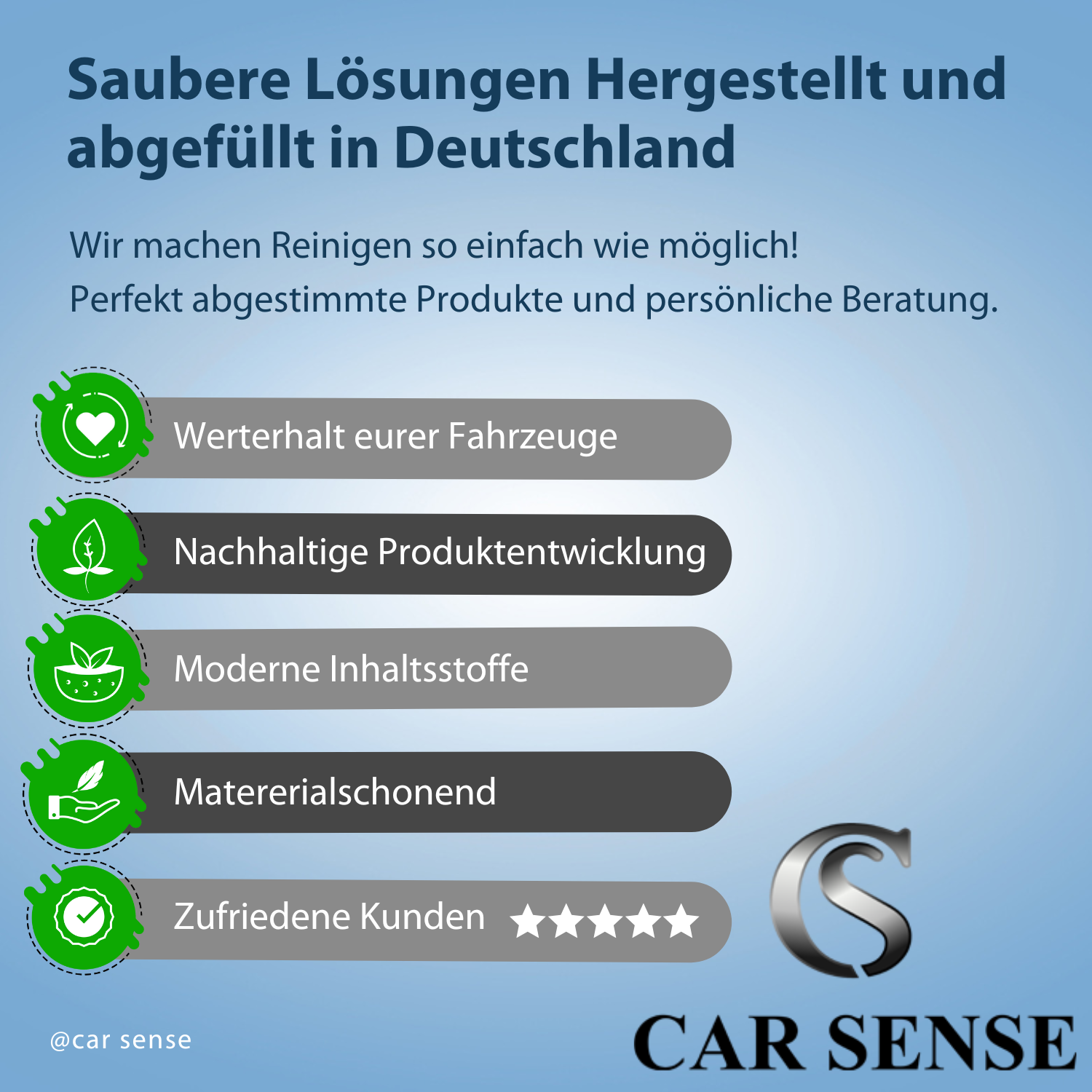 Car Sense Vanilla Dream Auto-parfüm 100 ml Sprühflasche der perfekte Duft für dein Fahrzeug