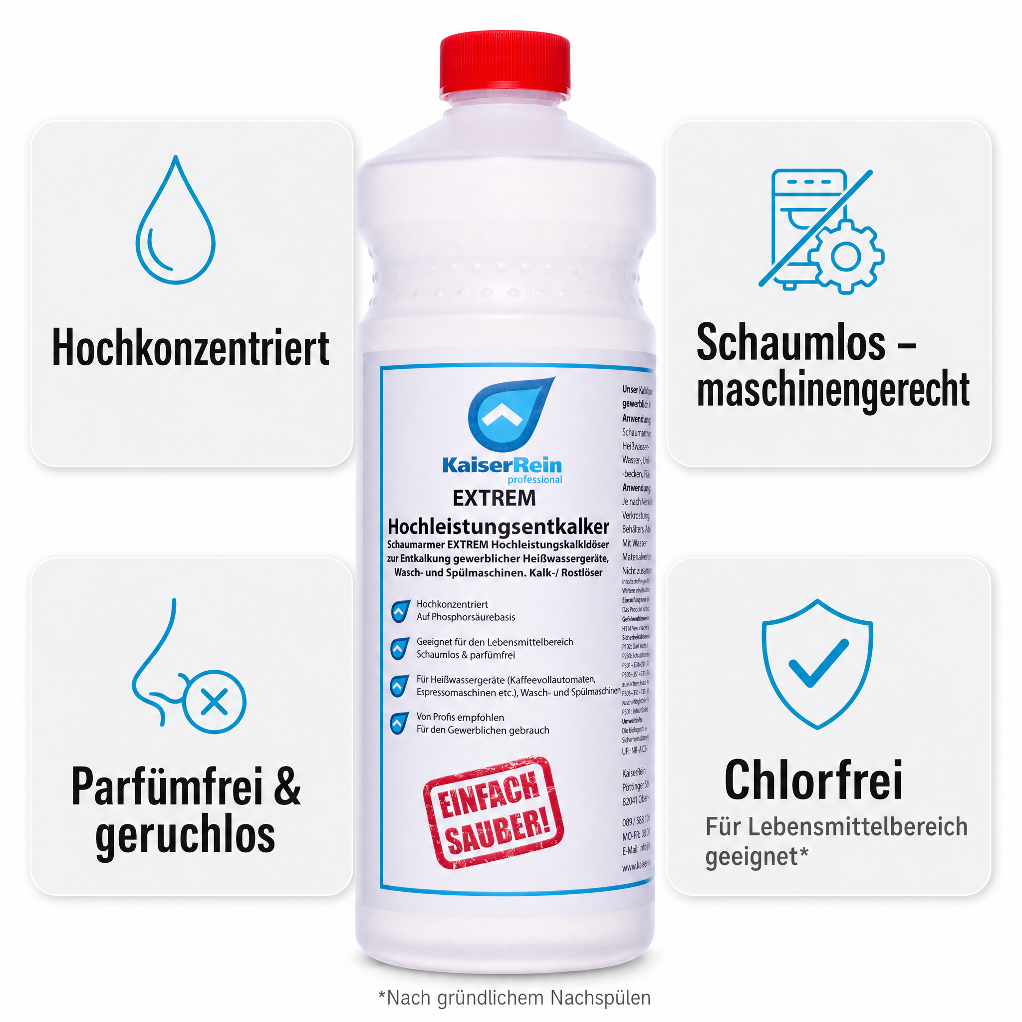 Extrem Hochleistungsentkalker flüssig Kalklöser / Rostlöser Entkalker