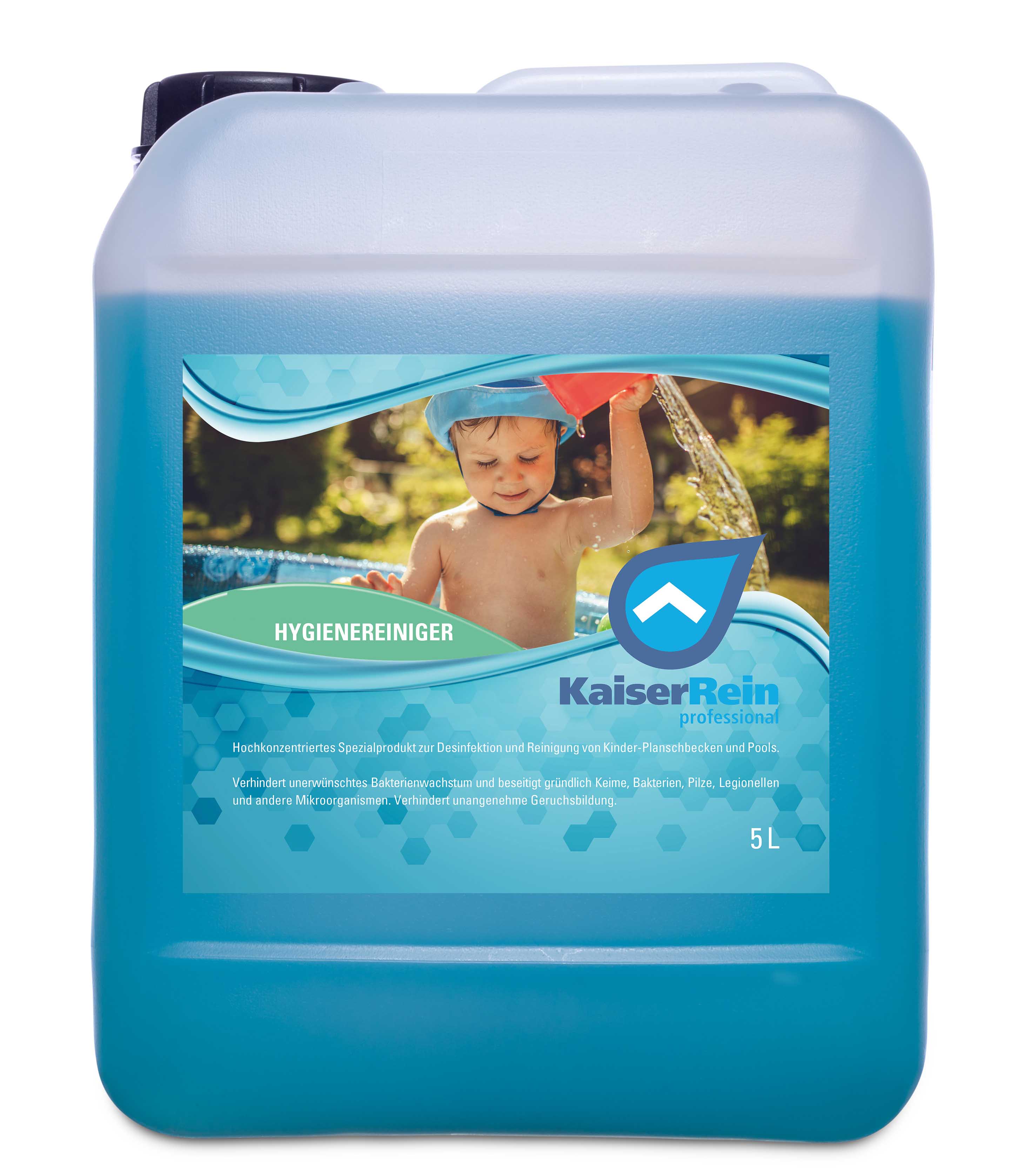  Planschbecken und Pool Desinfektion 5 L Kanister Spezialprodukt zur Desinfektion und Reinigung von Kinder- Planschbecken