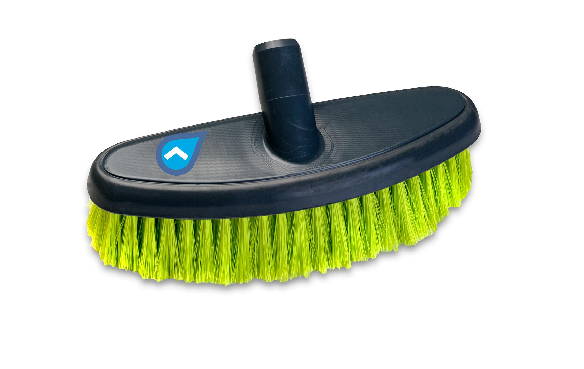 70011 Waschbürste, Autowaschbürste 2 K, PBT Neongrün, mit Wasserdurchlauf