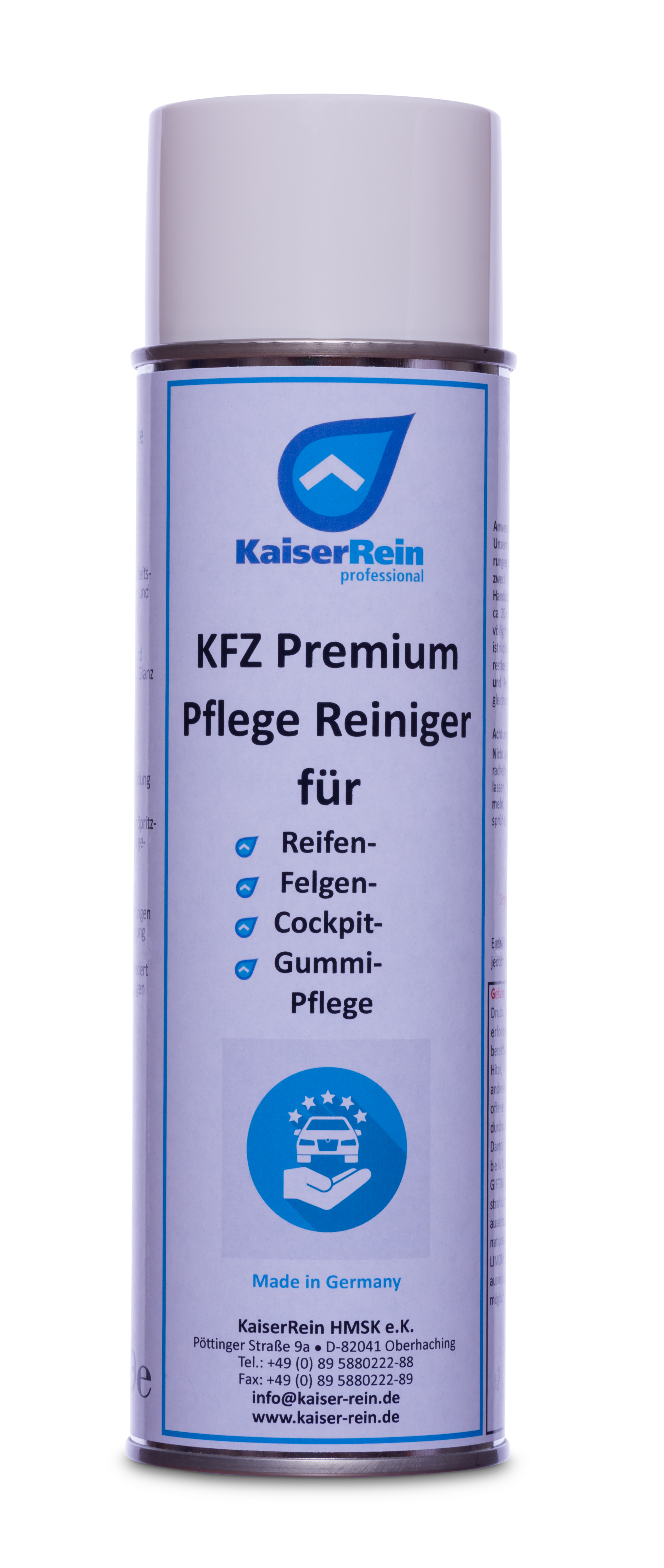 KFZ Premium Pflege Reiniger 500ml für Reifen- Felgen- Cockpit- und Gummipflege