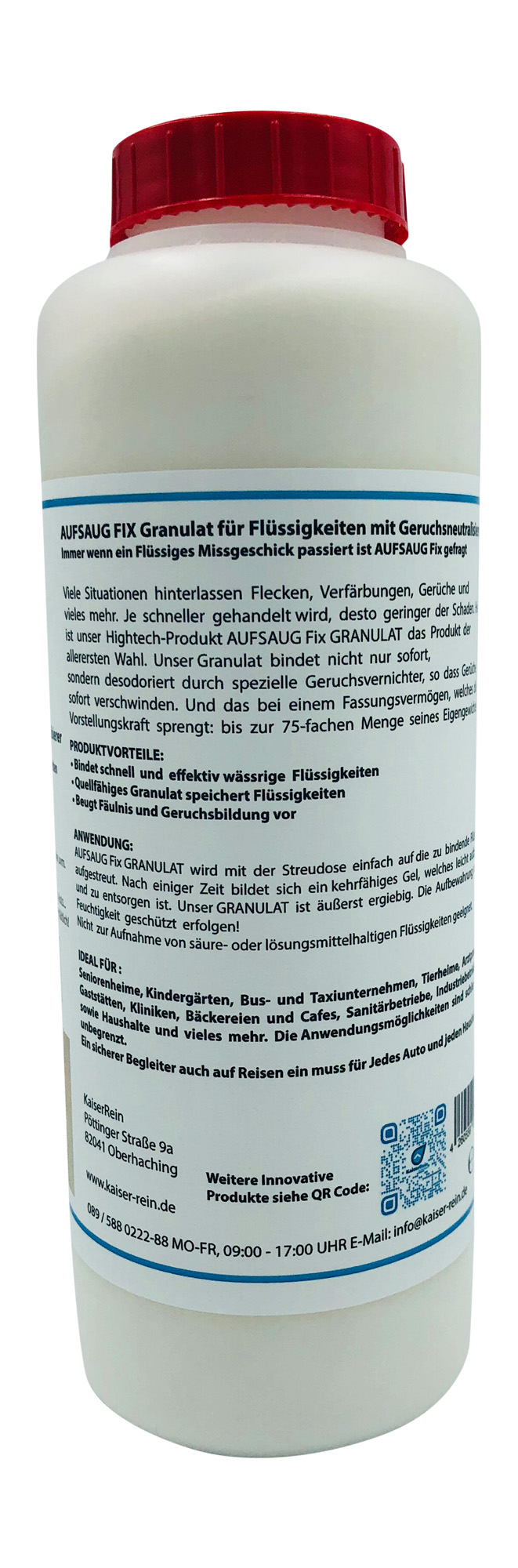 AUFSAUG FIX Granulat für Flüssigkeiten mit Geruchsneutralisierer