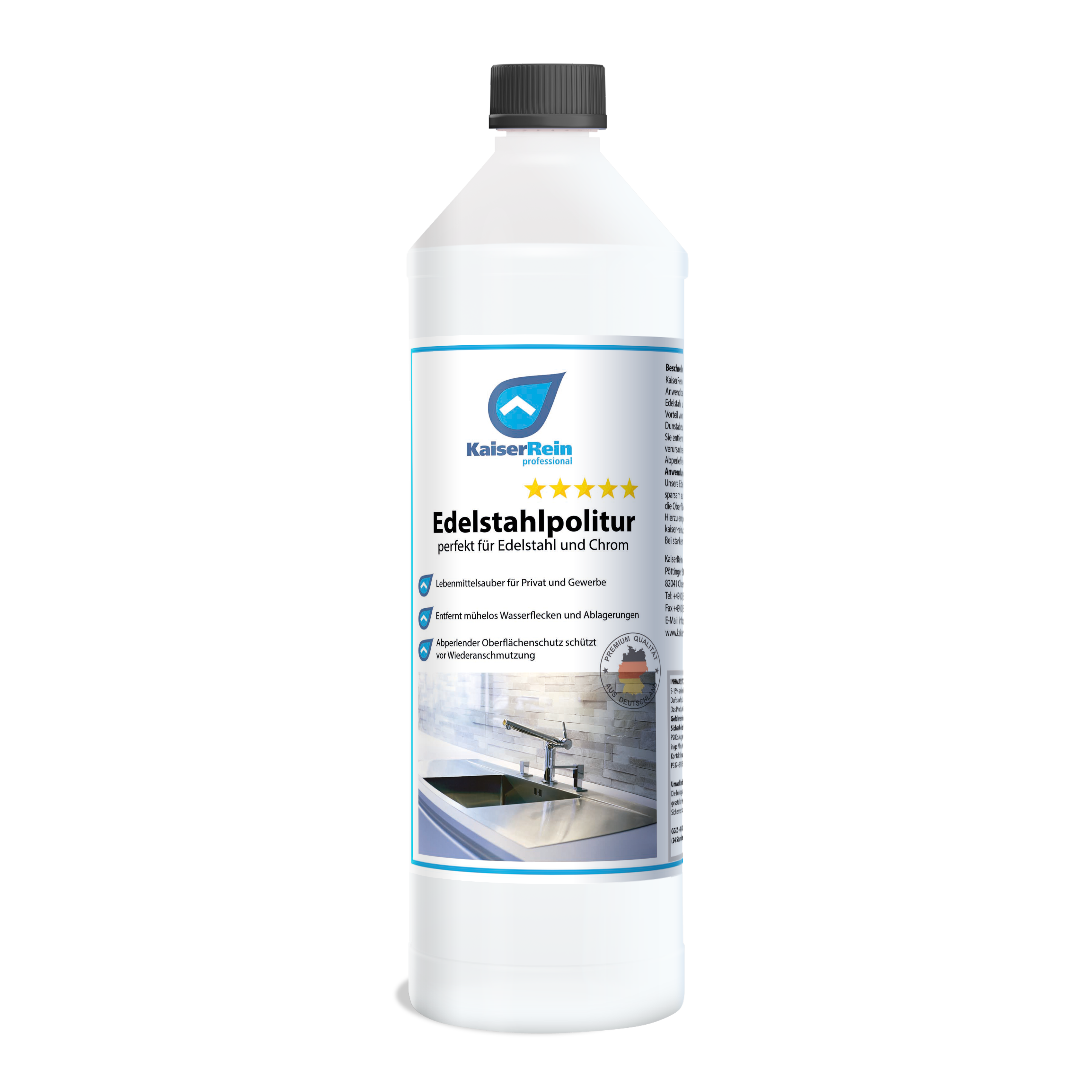 Edelstahl Politur 250ml I Die erstklassige Polierpaste speziell für Edelstahl in der Küche I Edelstahlflächen wie Spülbecken, Dunstabzugshauben und Kochfelder Größe: 1x250ml Edelstahl Politur 250ml I Die erstklassige Polierpaste speziell für Edelstahl in der Küche I Edelstahlflächen wie Spülbecken, Dunstabzugshauben und Kochfelder Größe: 1x250ml