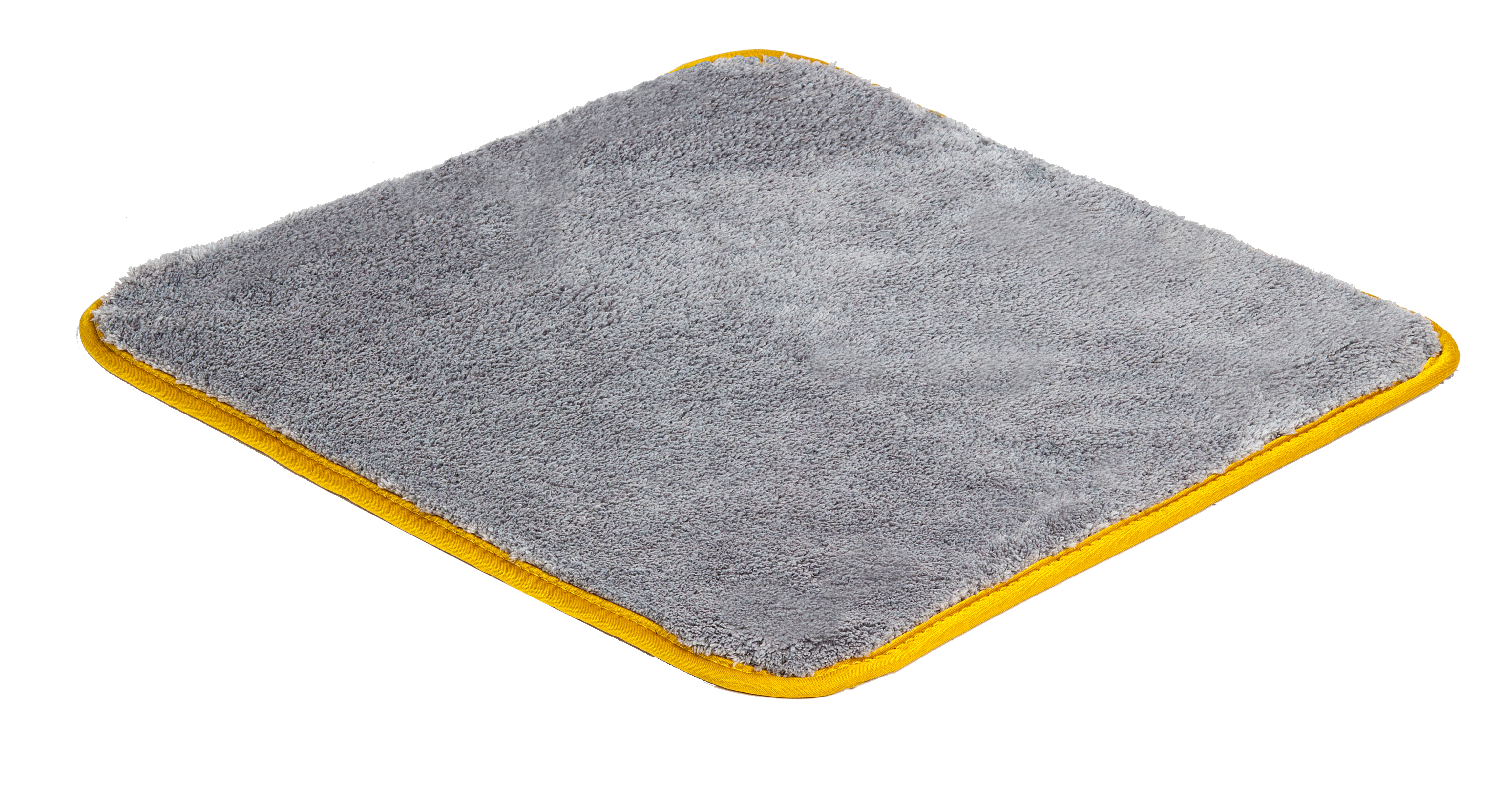 MFT-Superflausch-6000118 MICROFASER SUPER Flausch, Hochflor grau, goldene Randeinfassung, Hochflor, 1 Stück Größe: 38 x 40